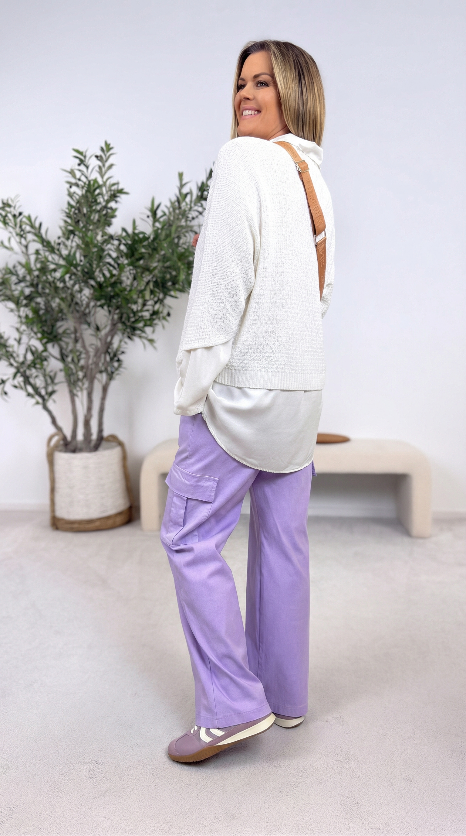 Dünnes Strickshirt Silk Breeze *Weiß*