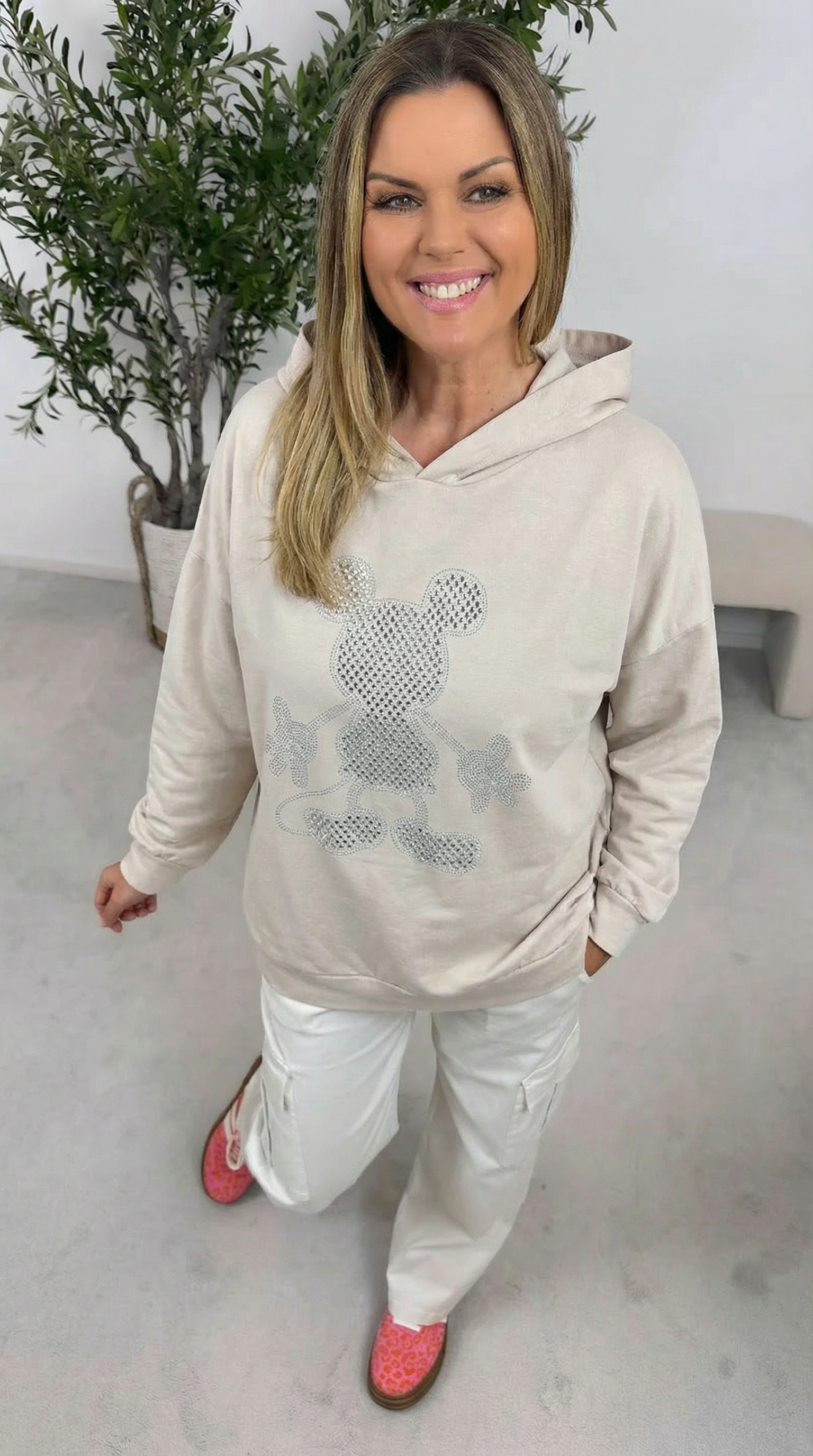 Hoodie Cute But Wild *Beige*