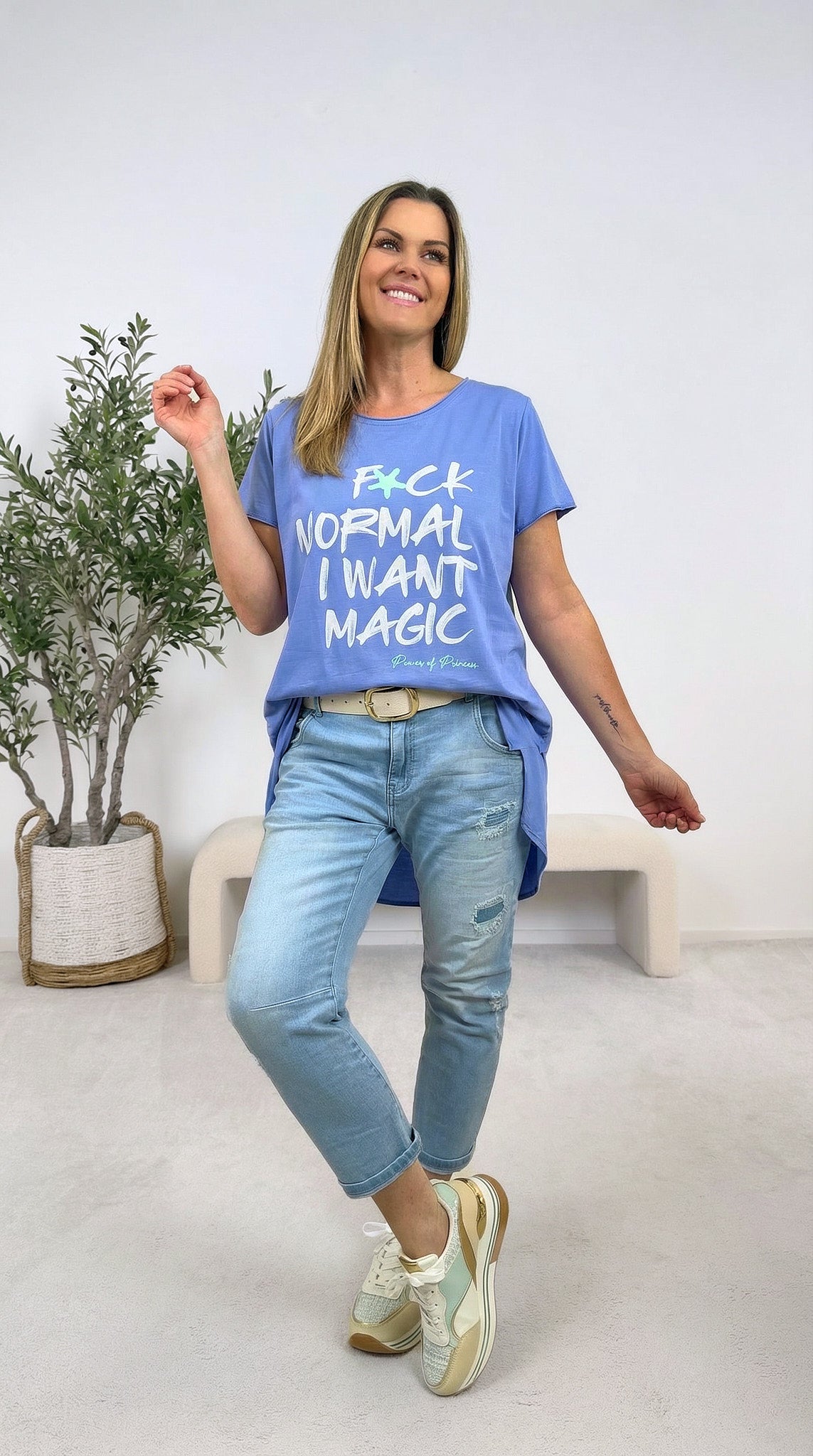 T-Shirt I Want Magic *Jeansblau*