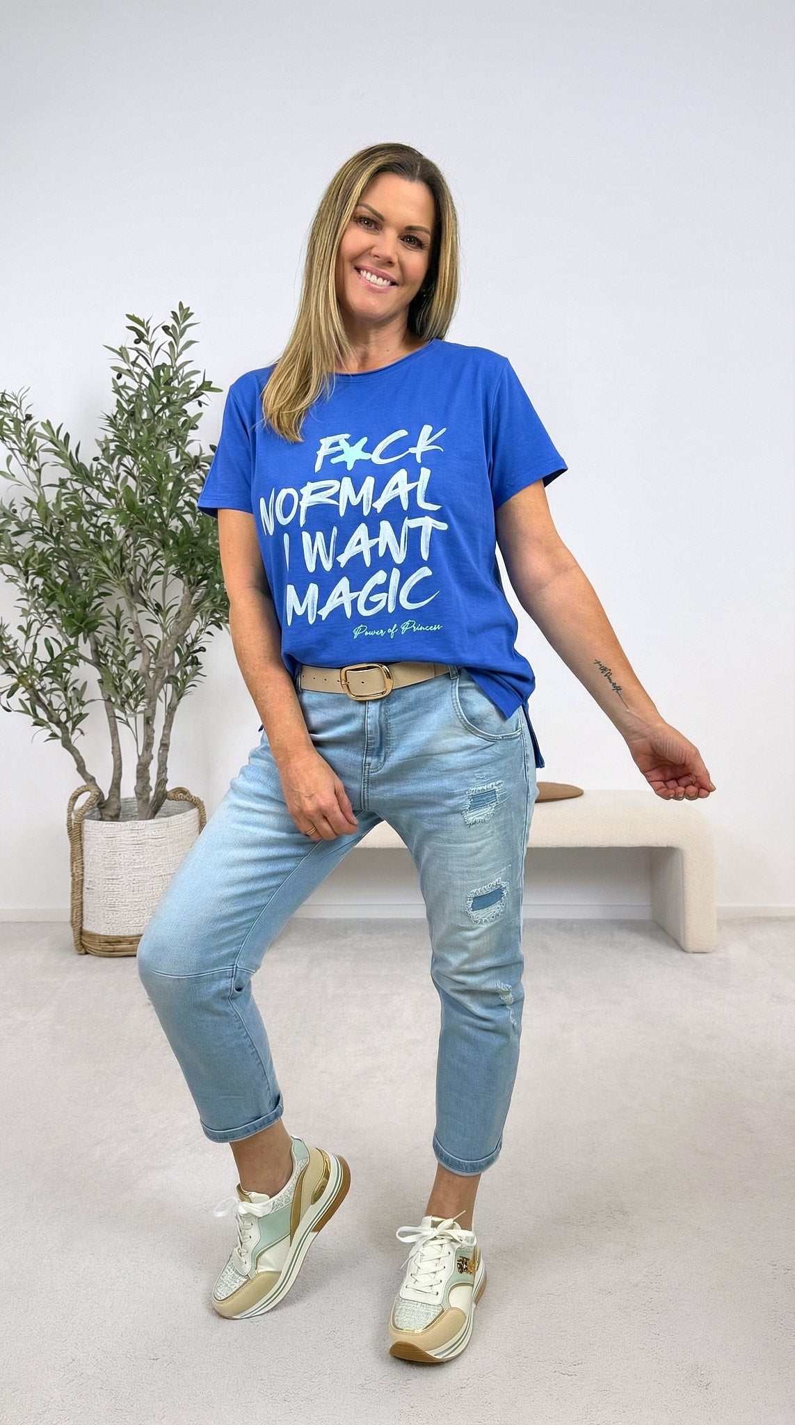 T-Shirt I Want Magic *Royalblau*