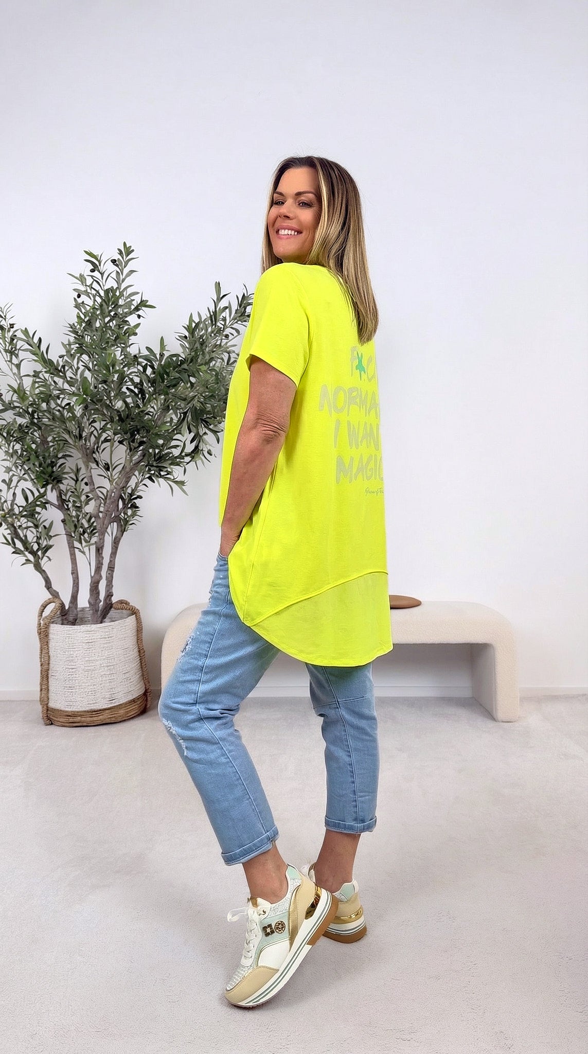 T-Shirt I Want Magic *Neon Gelb*