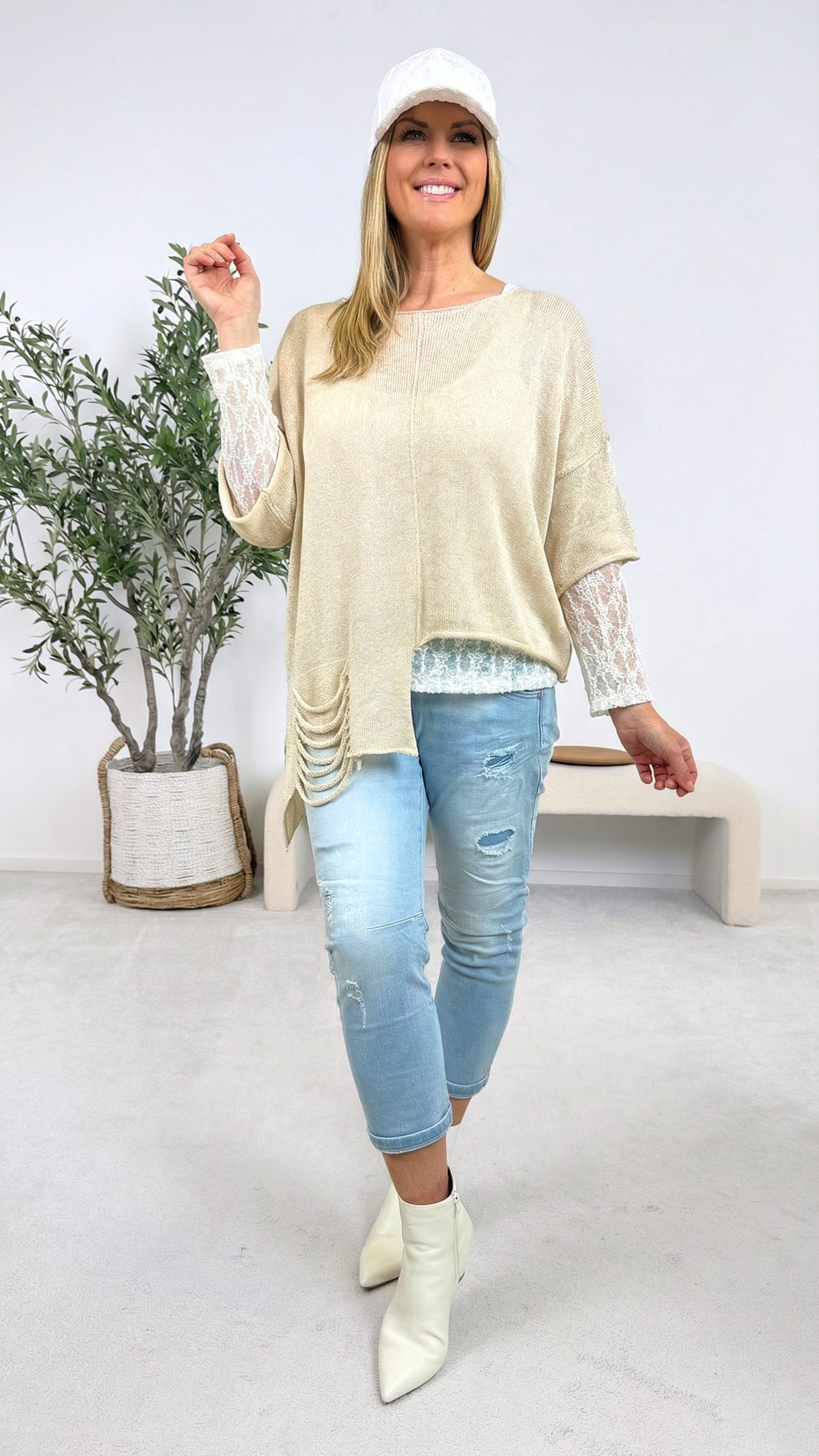 Pullover Daily Rebel *Beige*