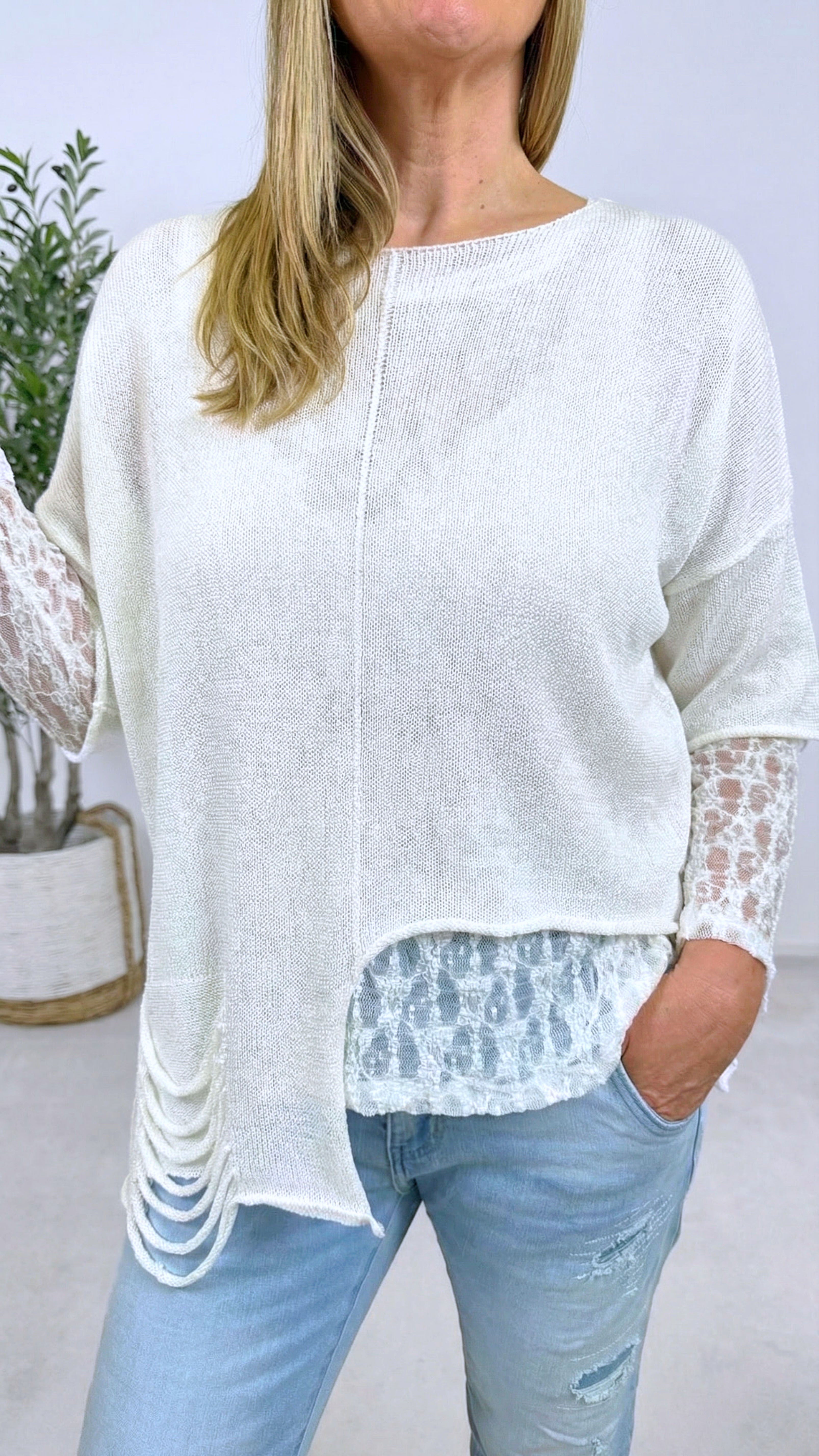 Pullover Daily Rebel *Weiß*