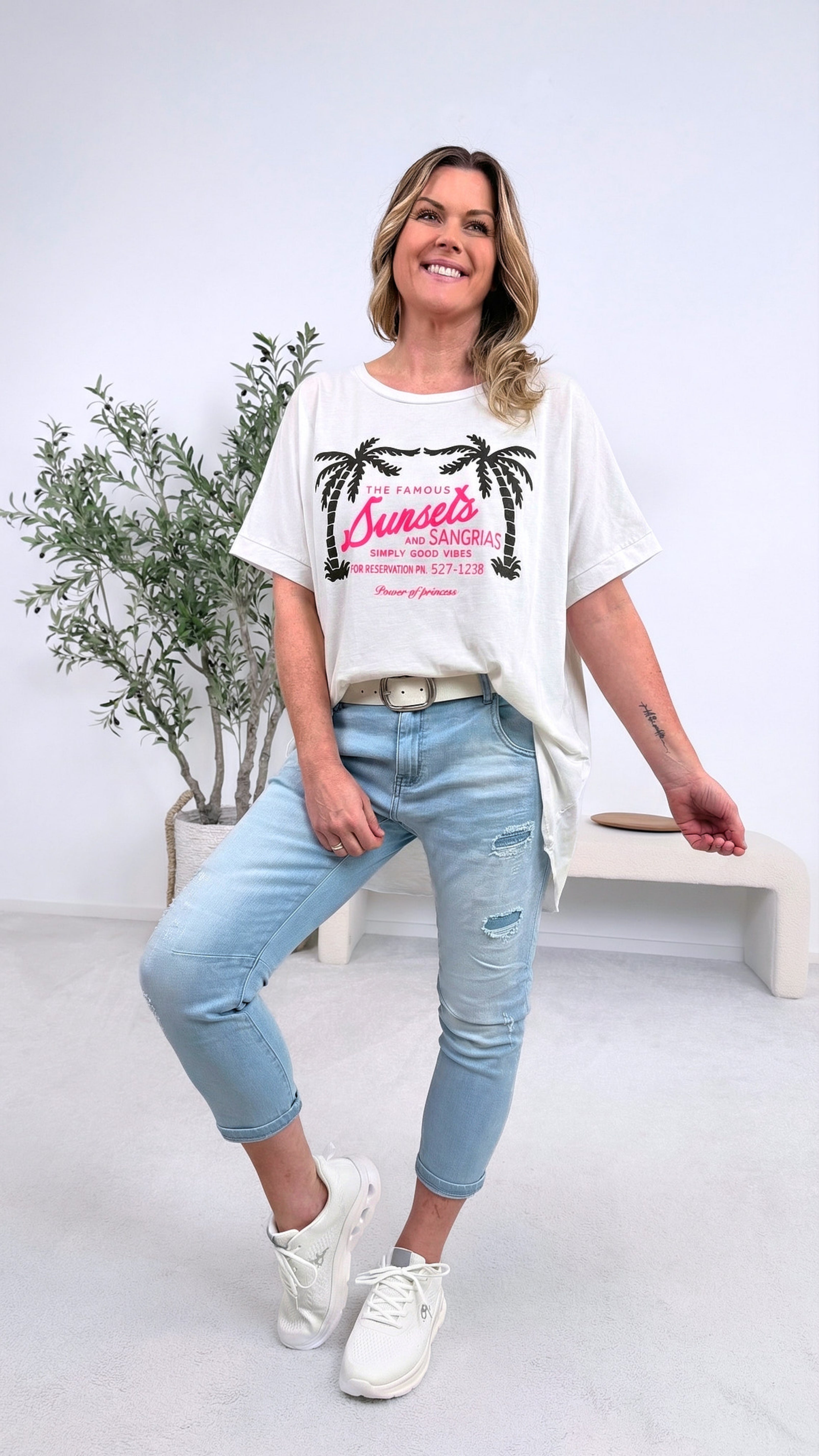 T-Shirt Famous Sunset *Weiß*