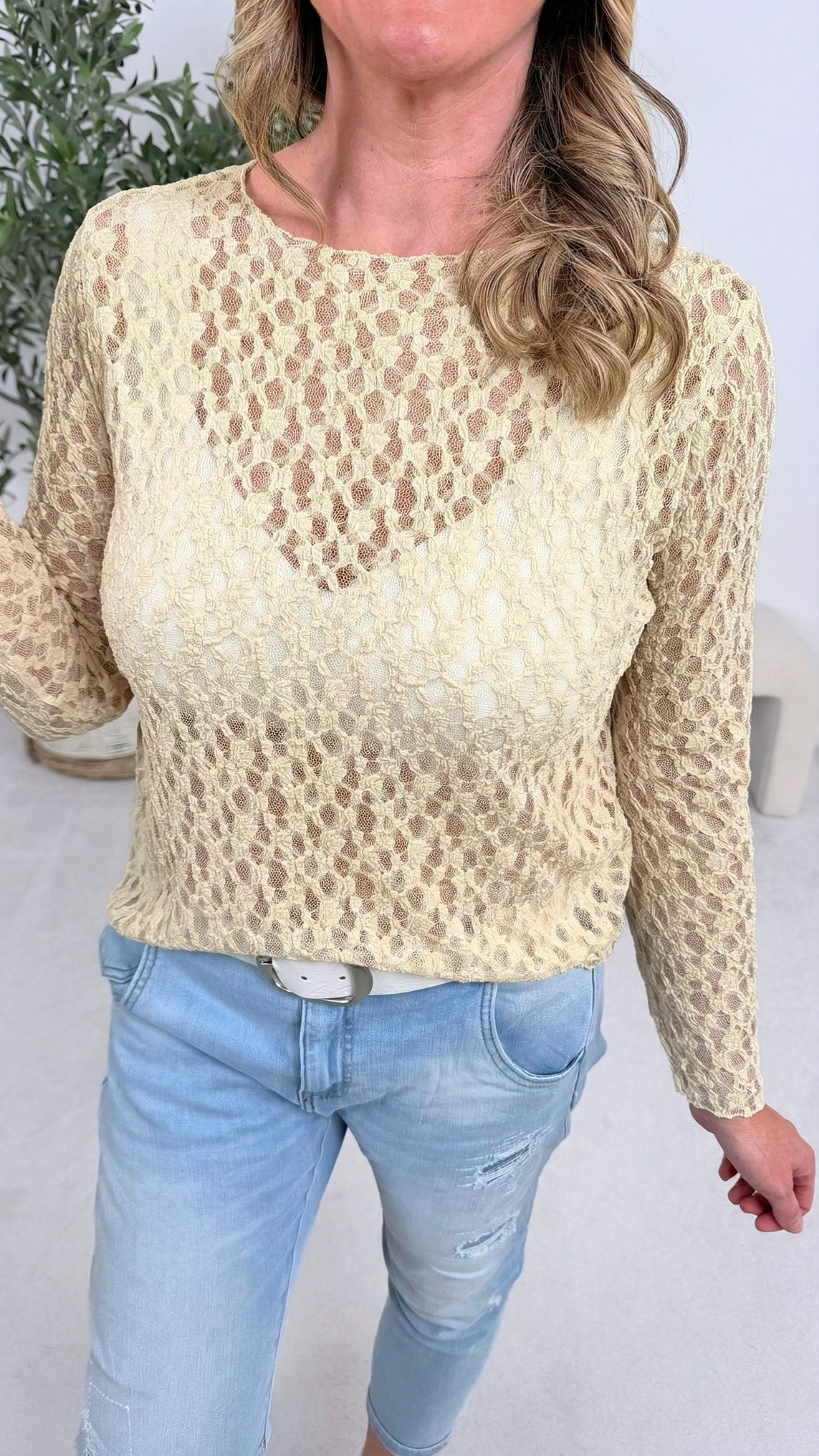 Spitzenshirt Sienna Whisper *Beige*