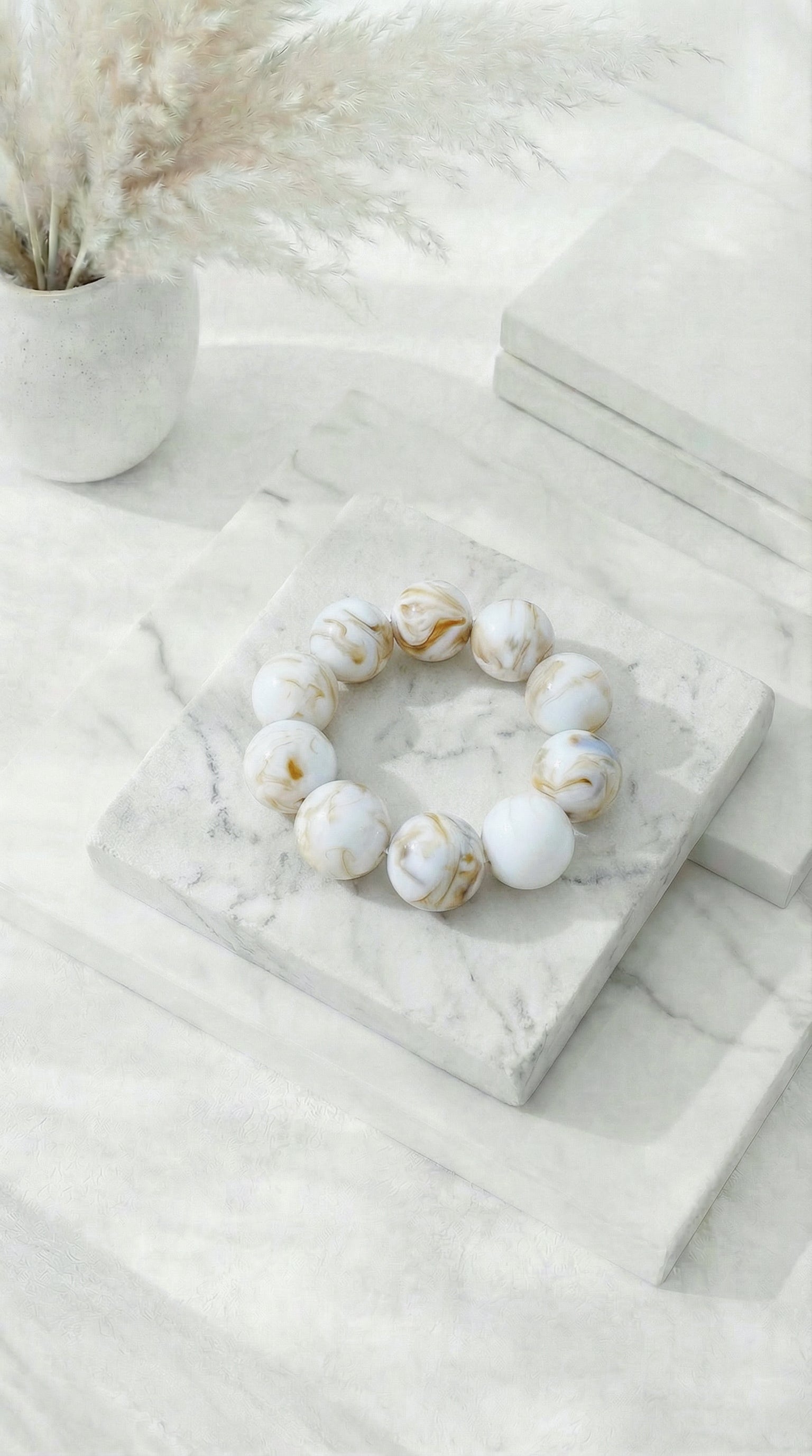 Perlenarmband Calm Energy *Beige*