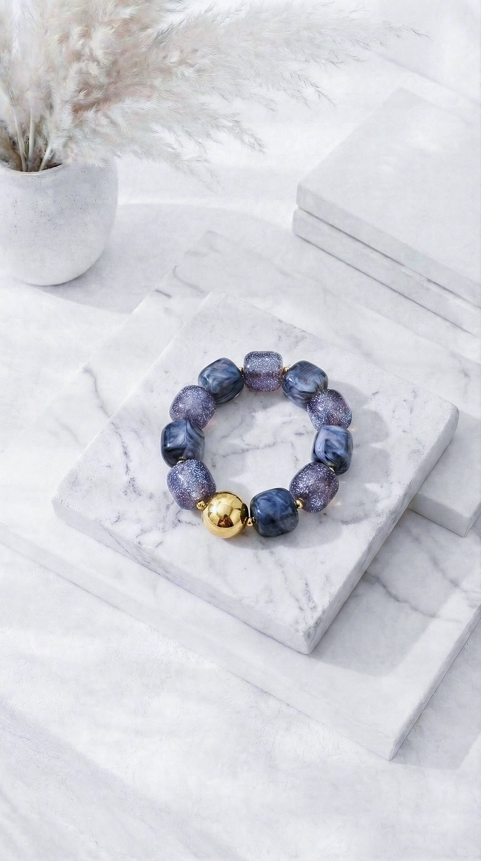 Armband Princess Geometry *Grau-Glitzer*