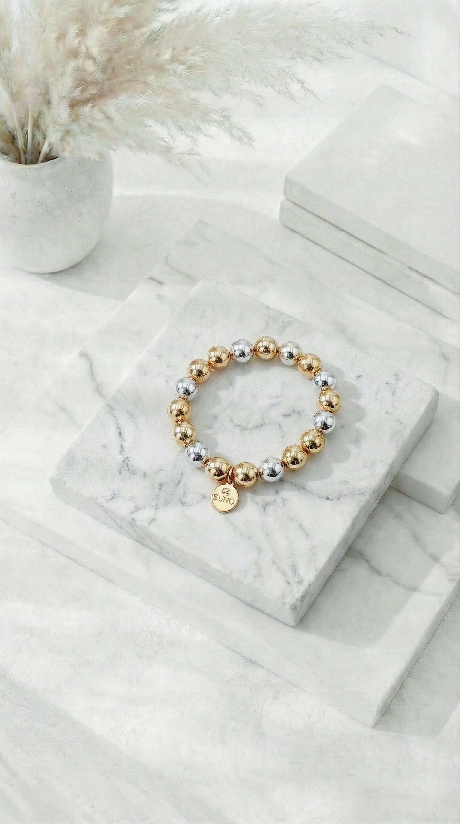 Perlenarmband Basic Silver Gold