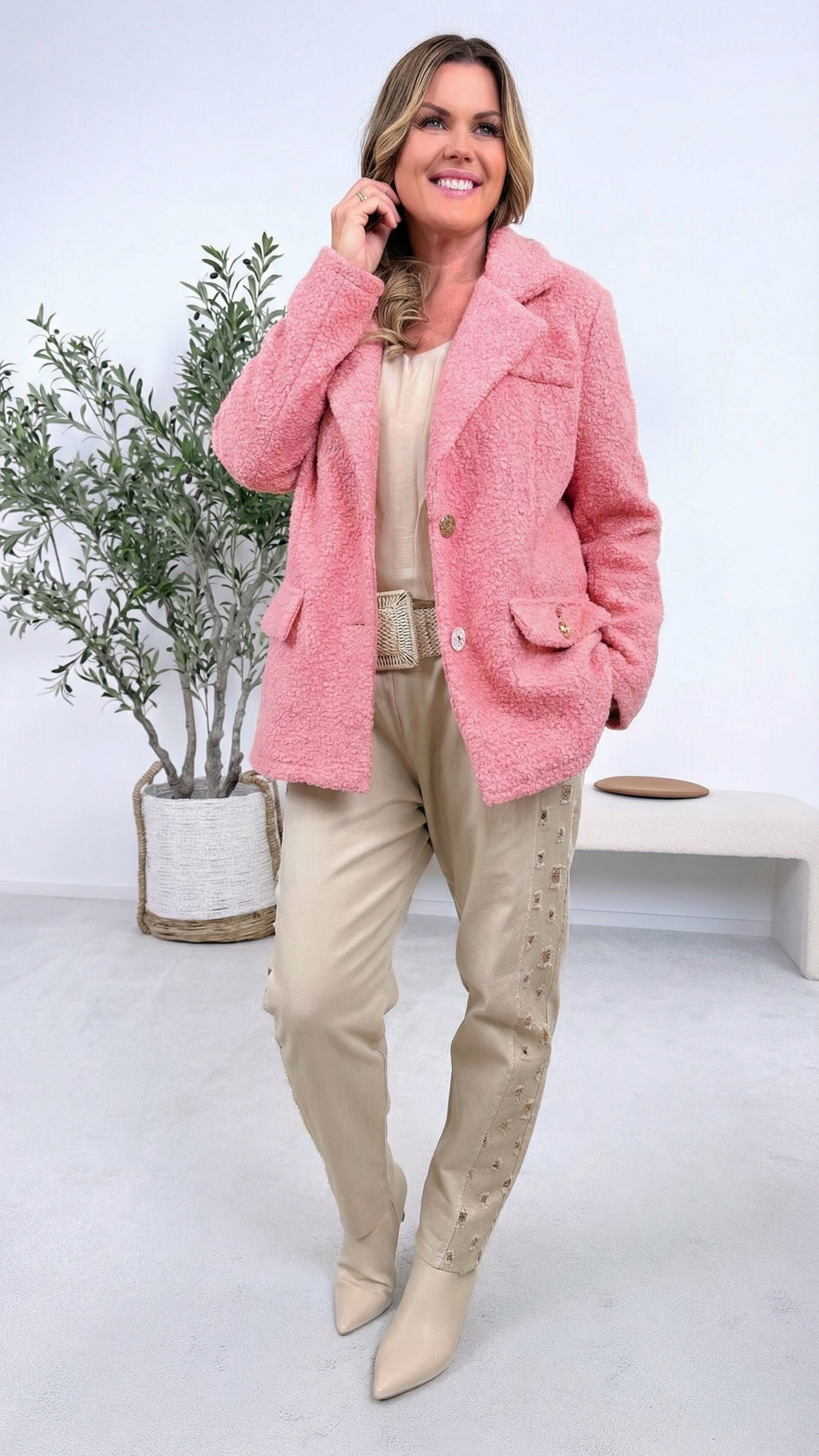 Bouclé Jacke Soft Ivory *Rosa*