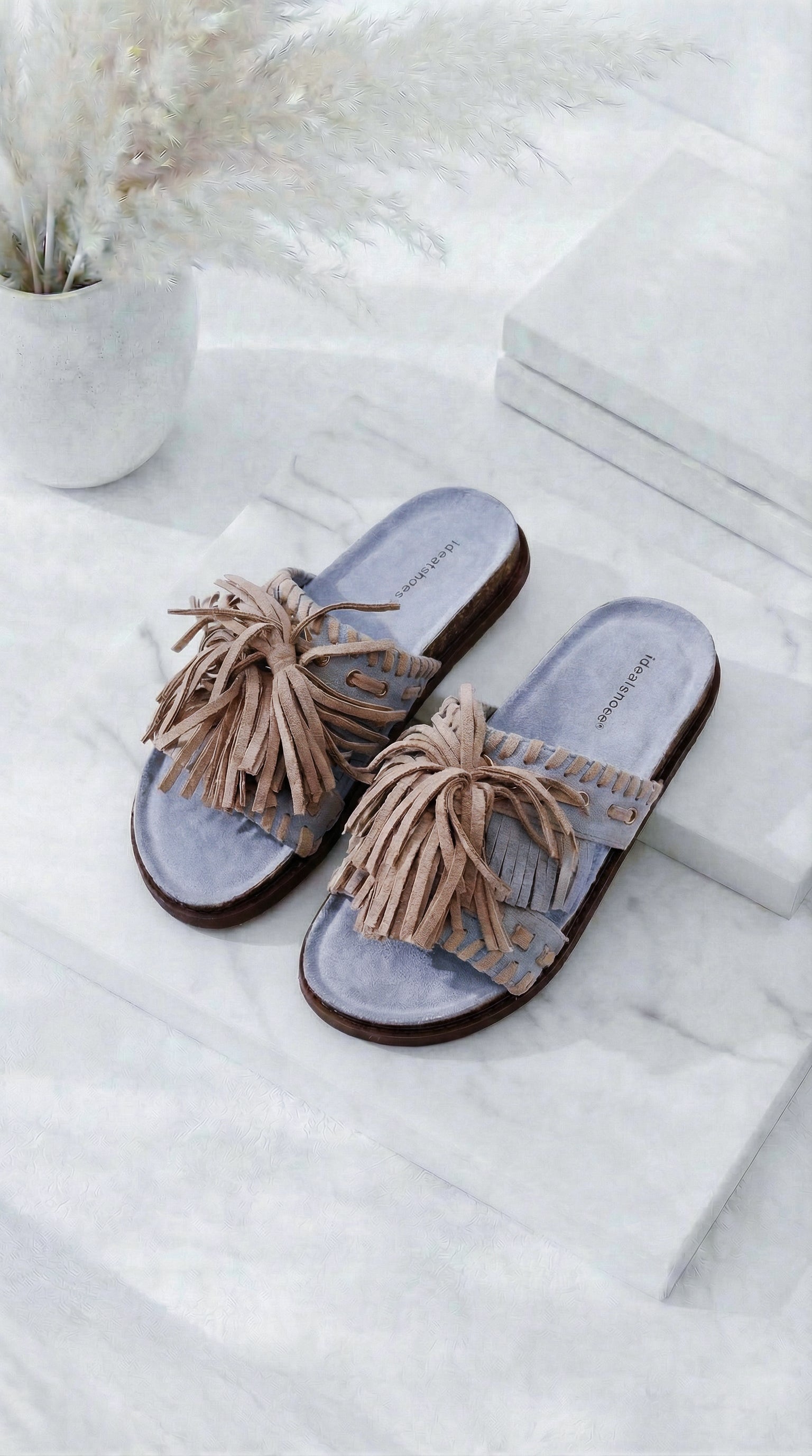 Sandale Sahara Fringe *Blau*