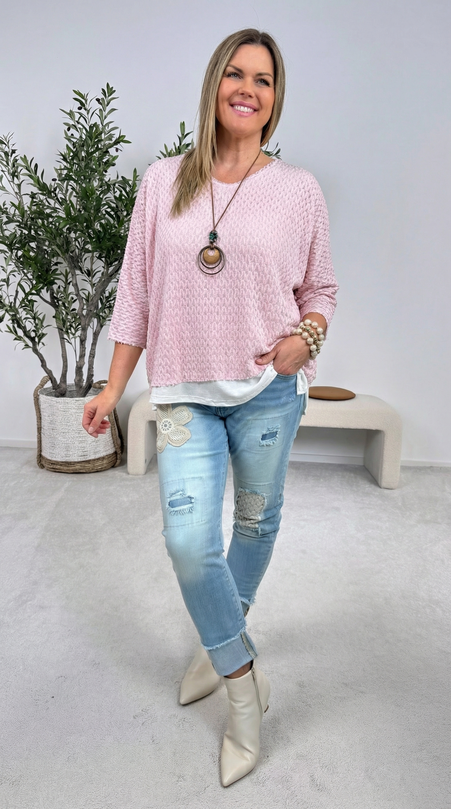 Langarmshirt Portofino Whisper *Rosa*