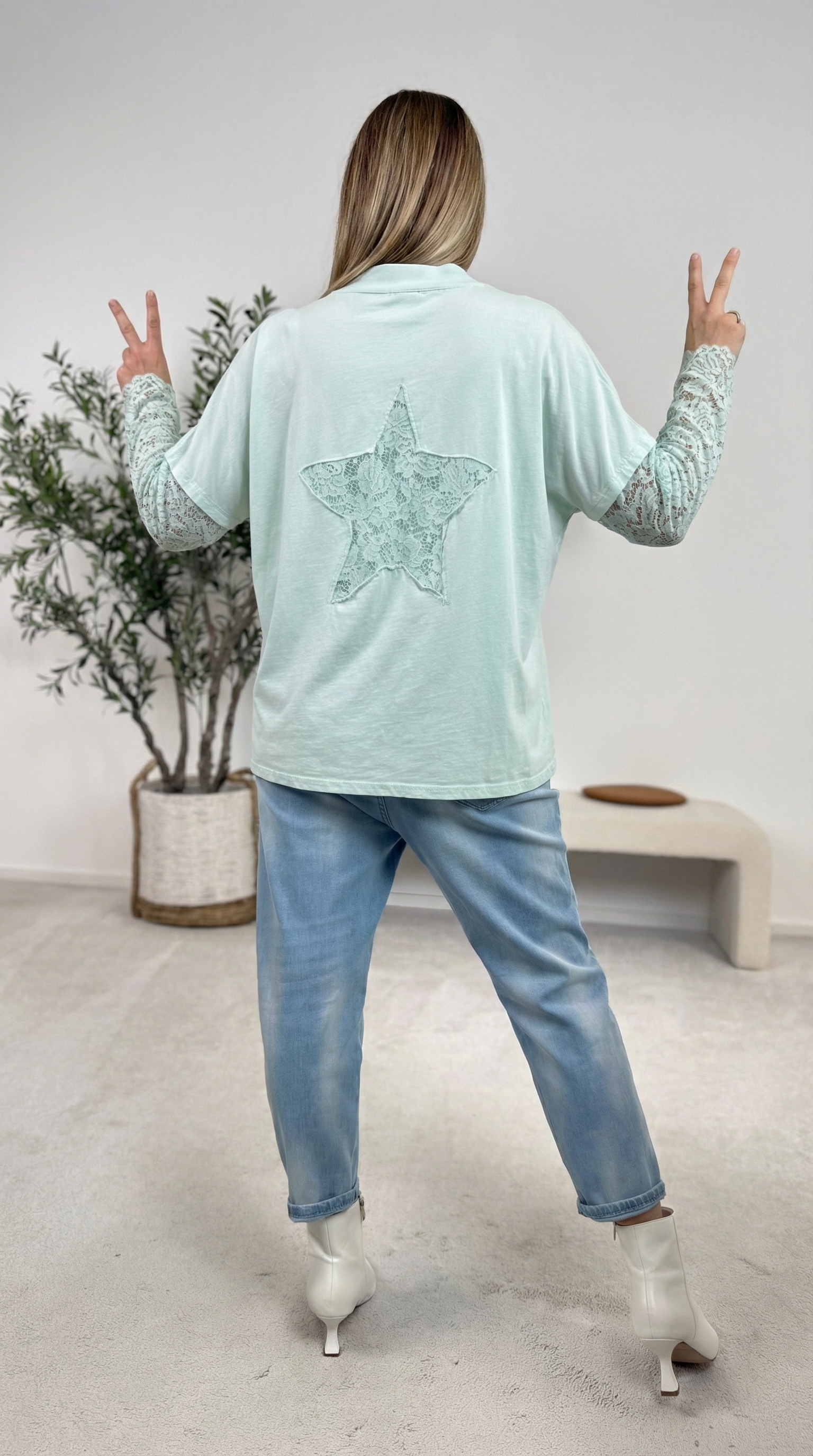 Langarmshirt Celeste Glow *Mint*
