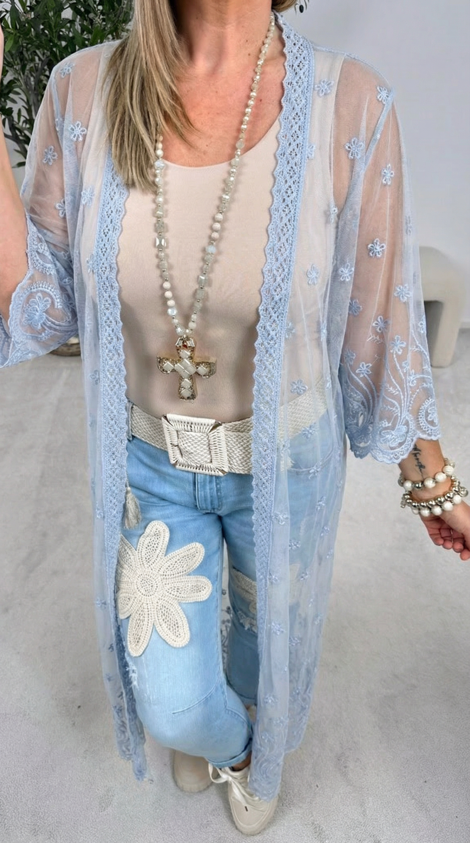 Kaftan Angel of Summer *Weiß/Blau*