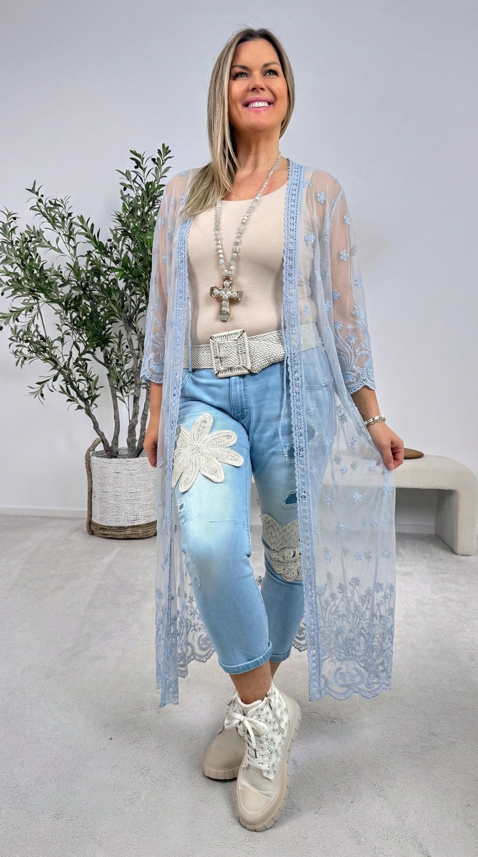 Kaftan Angel of Summer *Weiß/Blau*