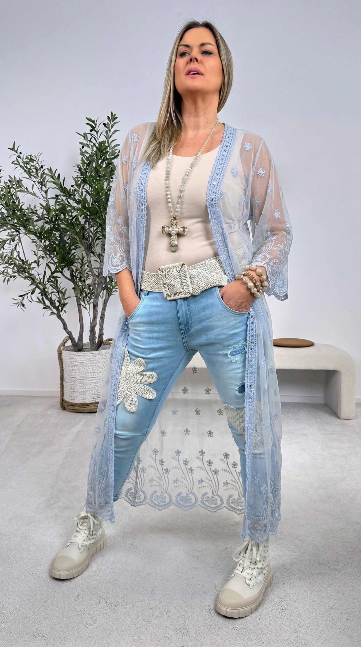 Kaftan Angel of Summer *Weiß/Blau*