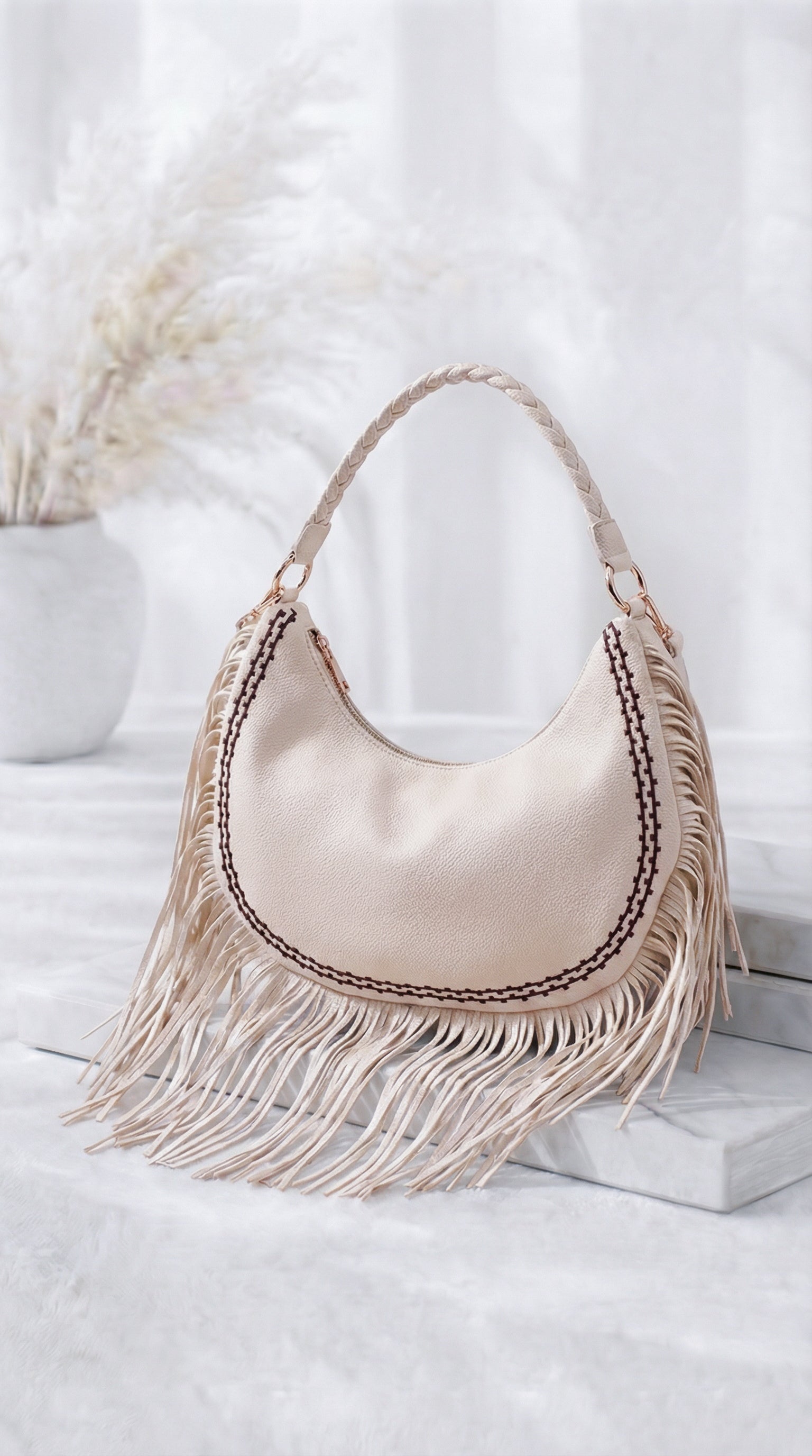 Handtasche Fringe Power *Beige*