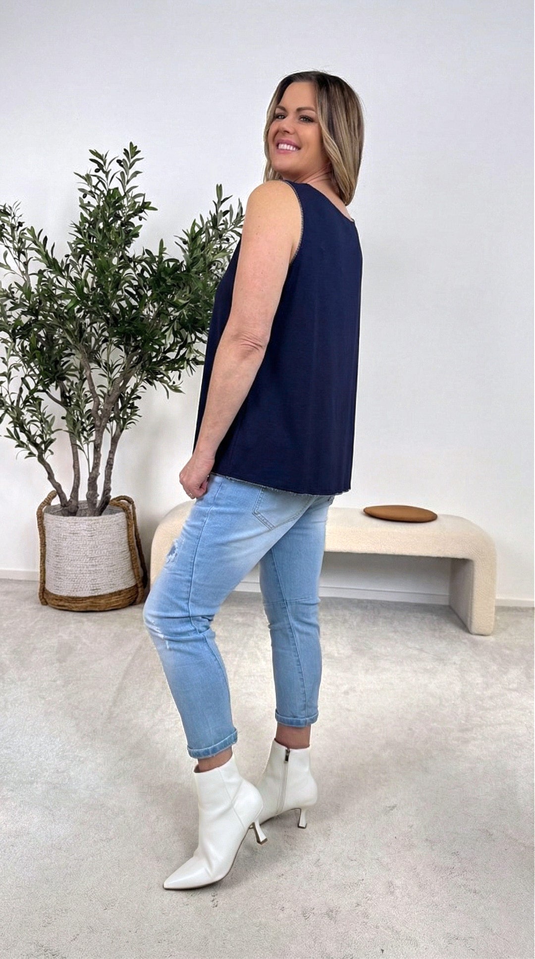 Top Simple Style *Dunkelblau* BIG SIZE