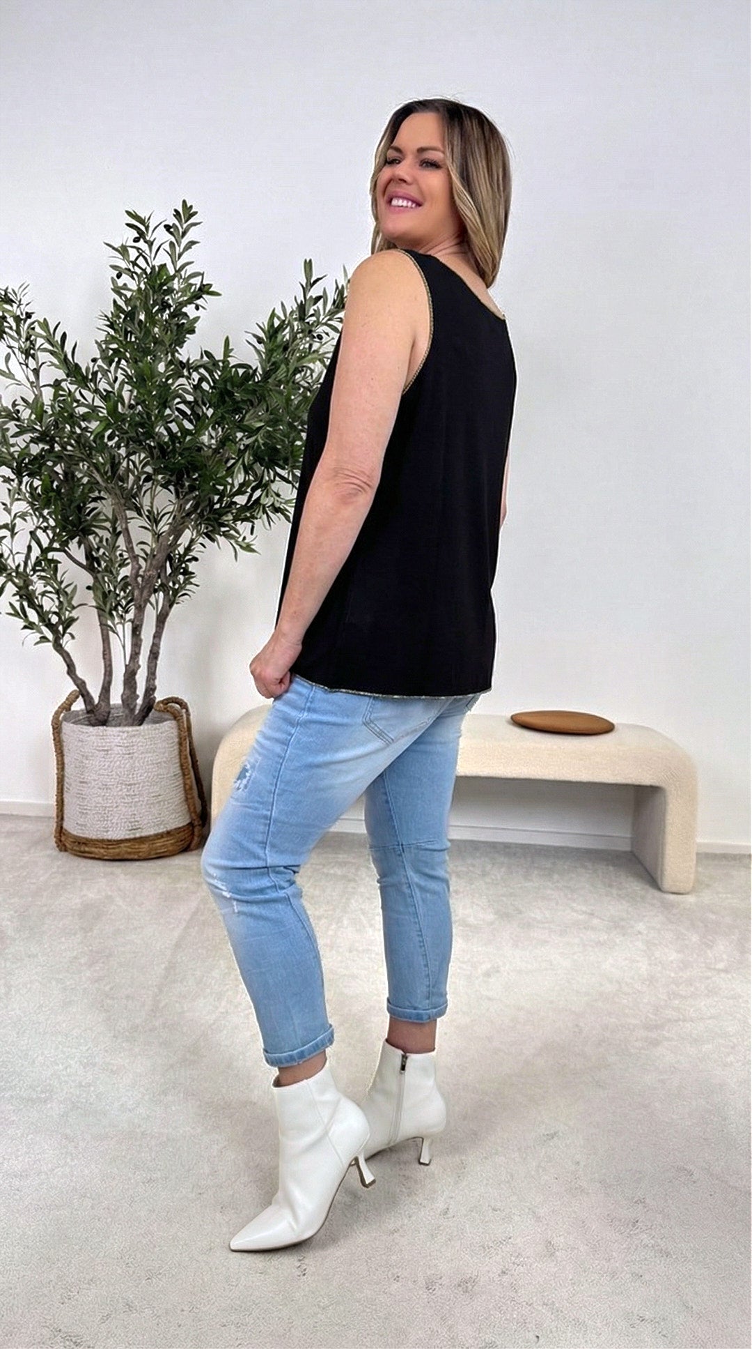 Top Simple Style *Schwarz* BIG SIZE