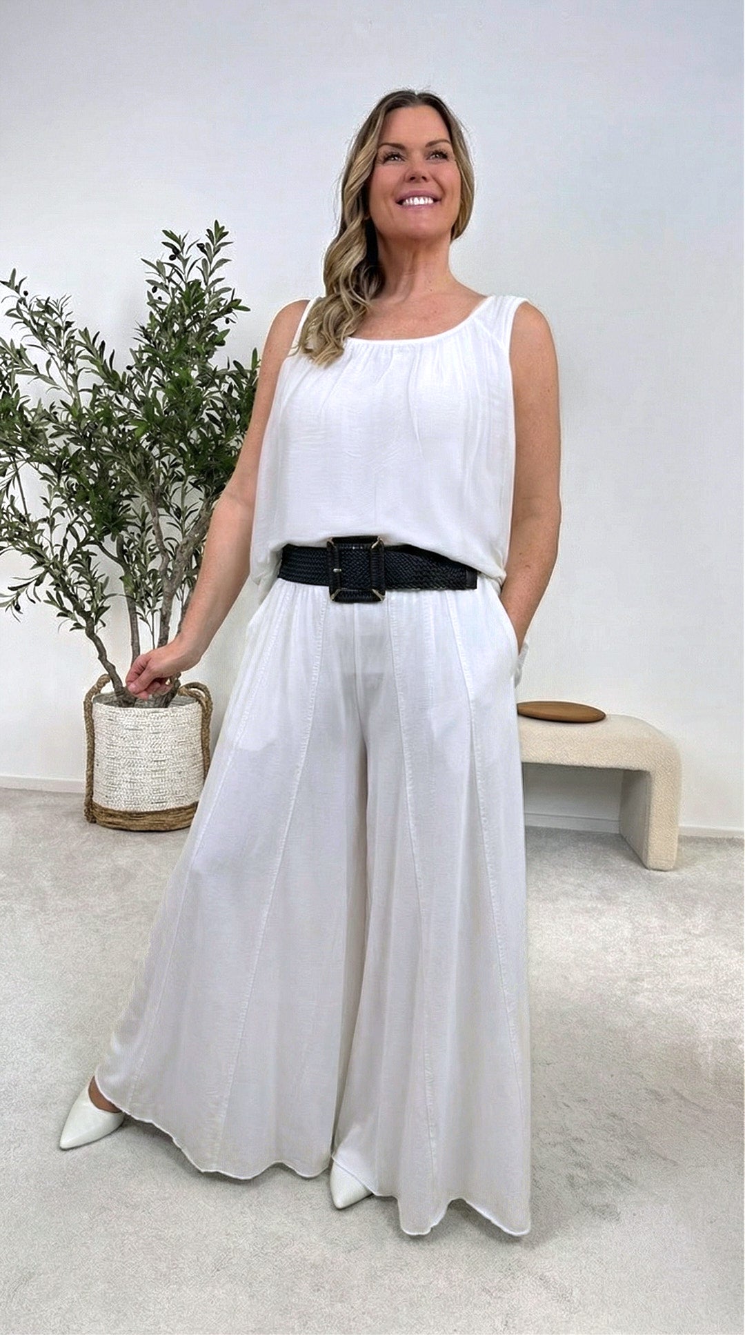 Weite Hose Light Move *Weiß*