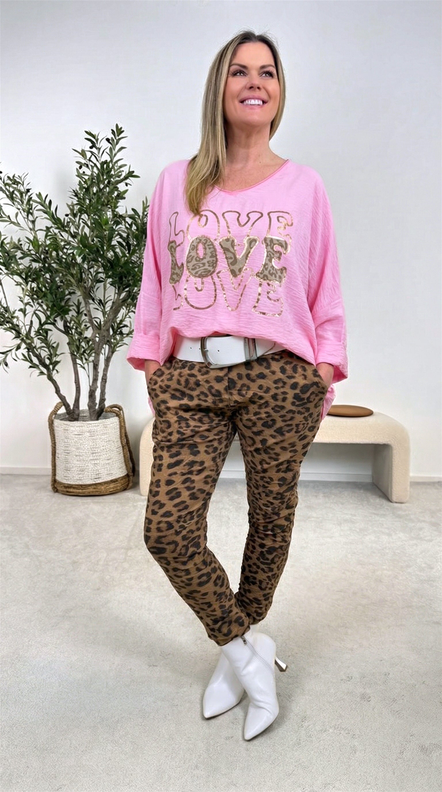 Blusenshirt Love Rules *Rosa*