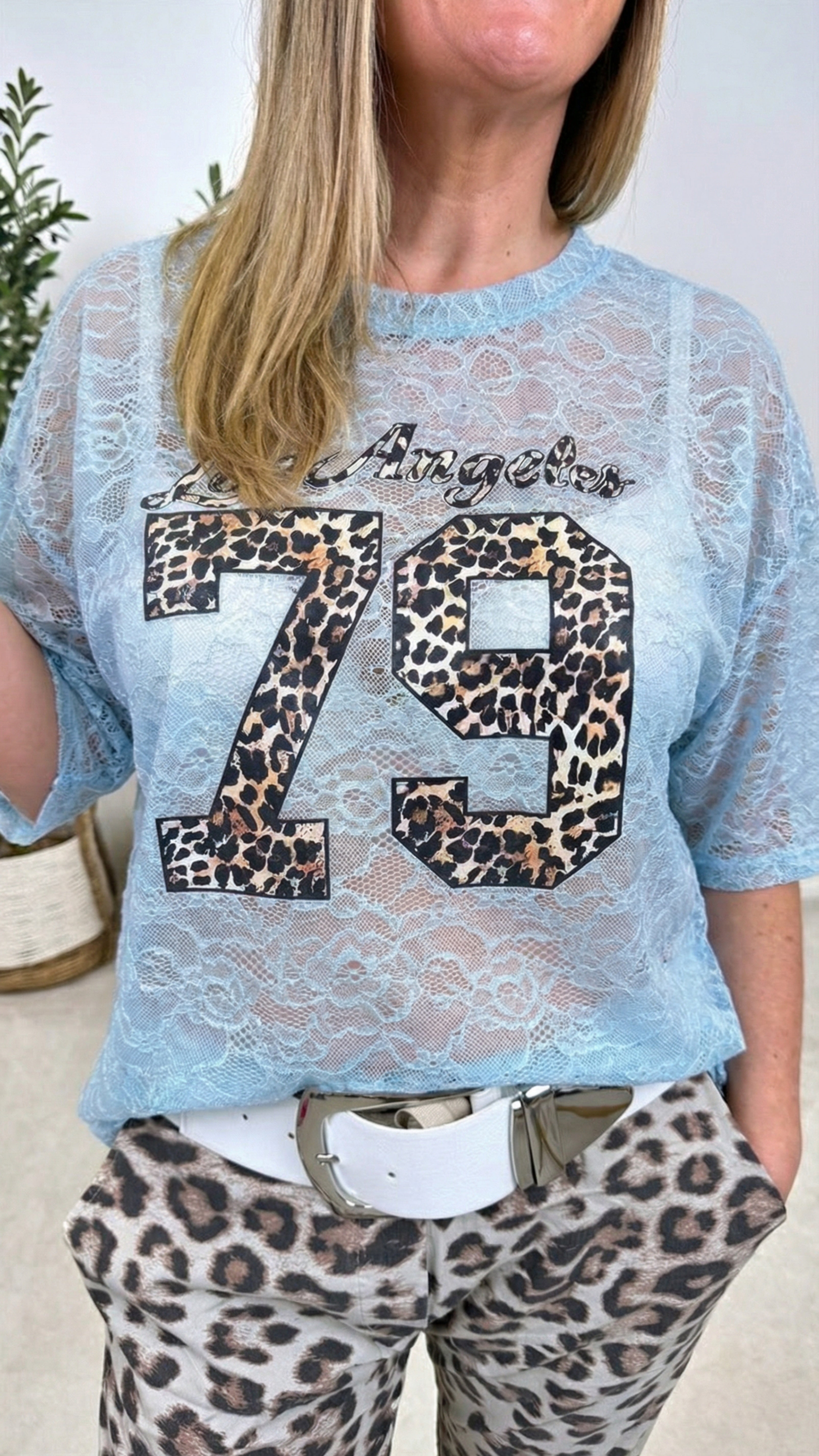 Spitzenshirt West Coast *Blau*