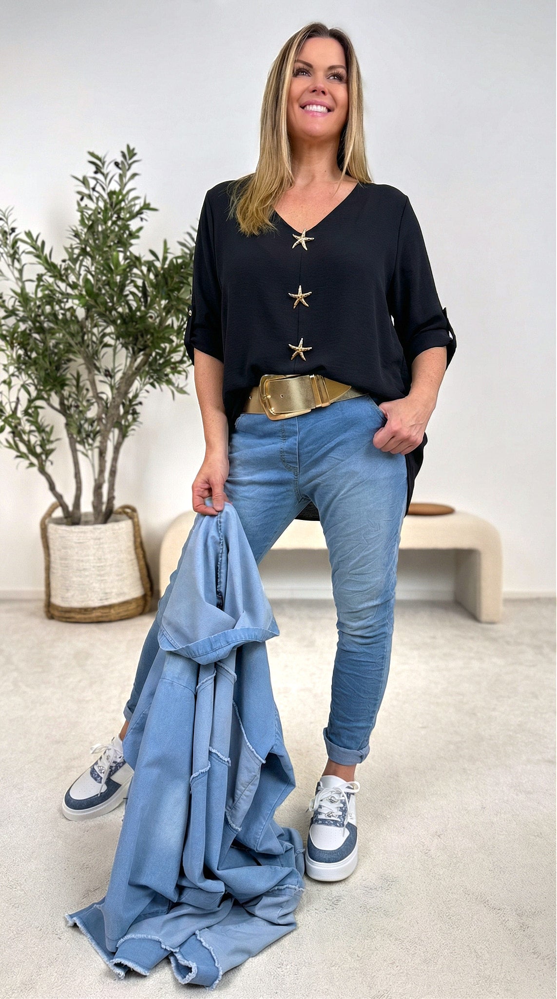 Blusenshirt Ocean Soul *Schwarz*