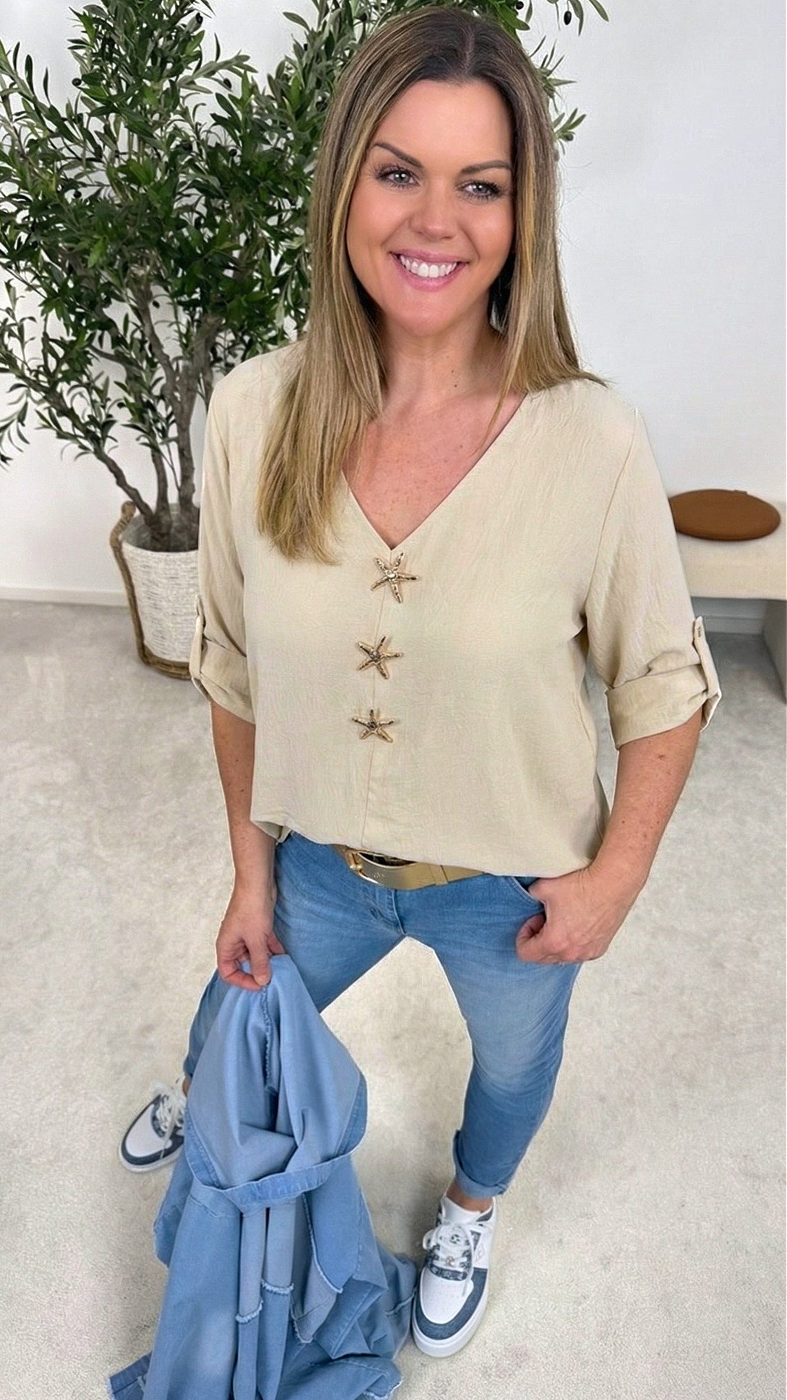 Blusenshirt Ocean Soul *Beige*