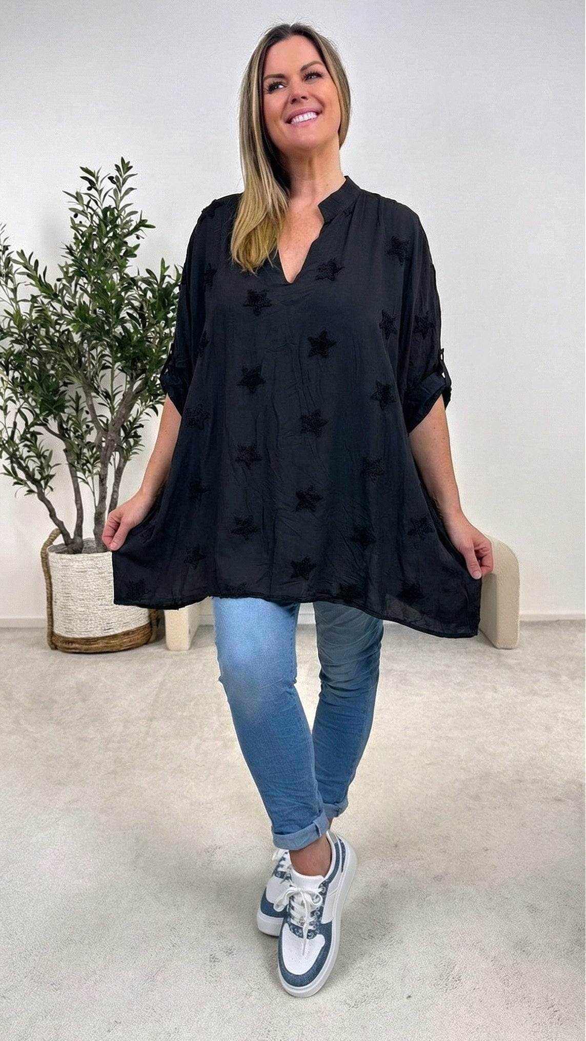 Blusenshirt Starlight Whisper *Schwarz*