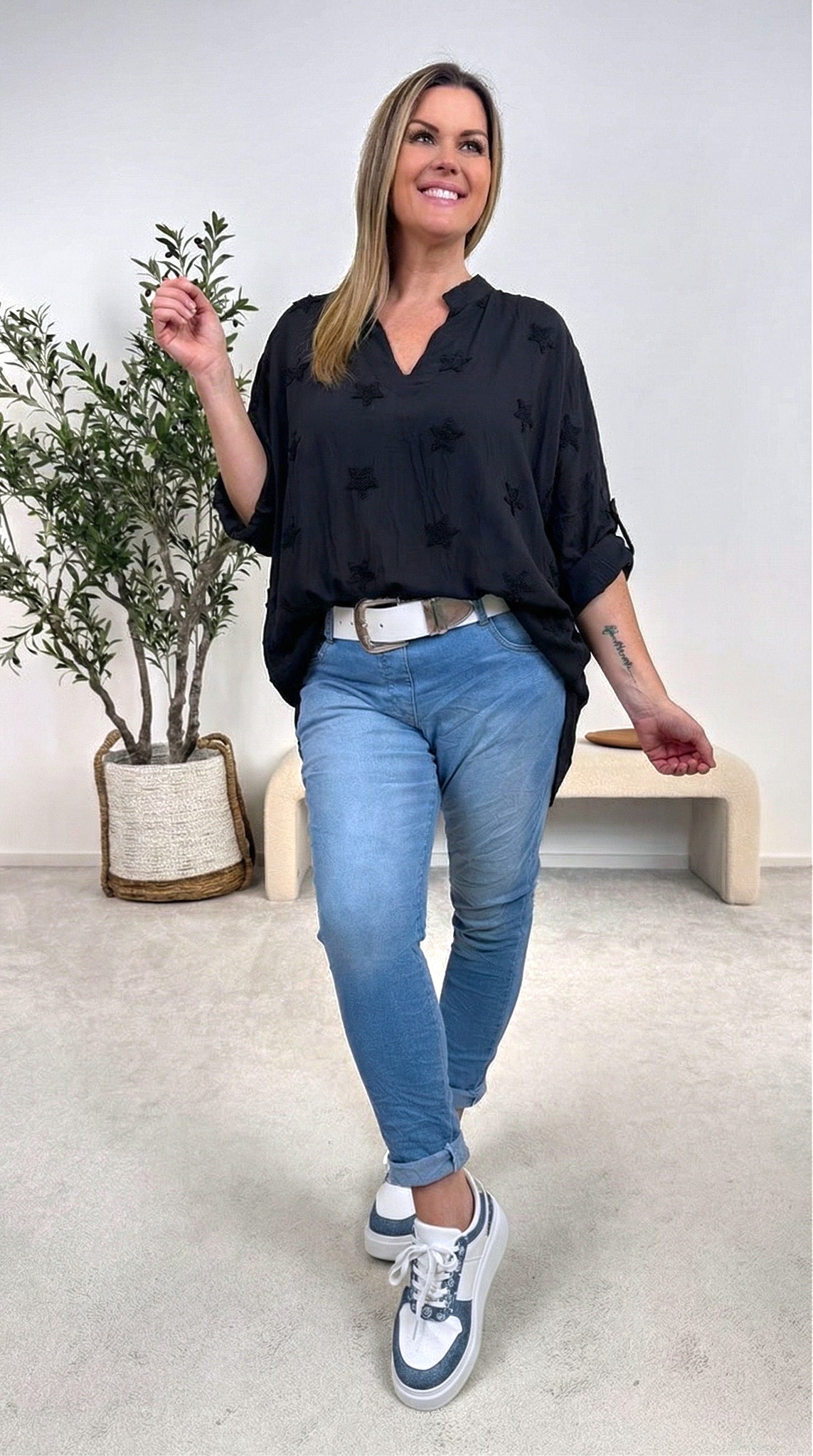 Blusenshirt Starlight Whisper *Schwarz*