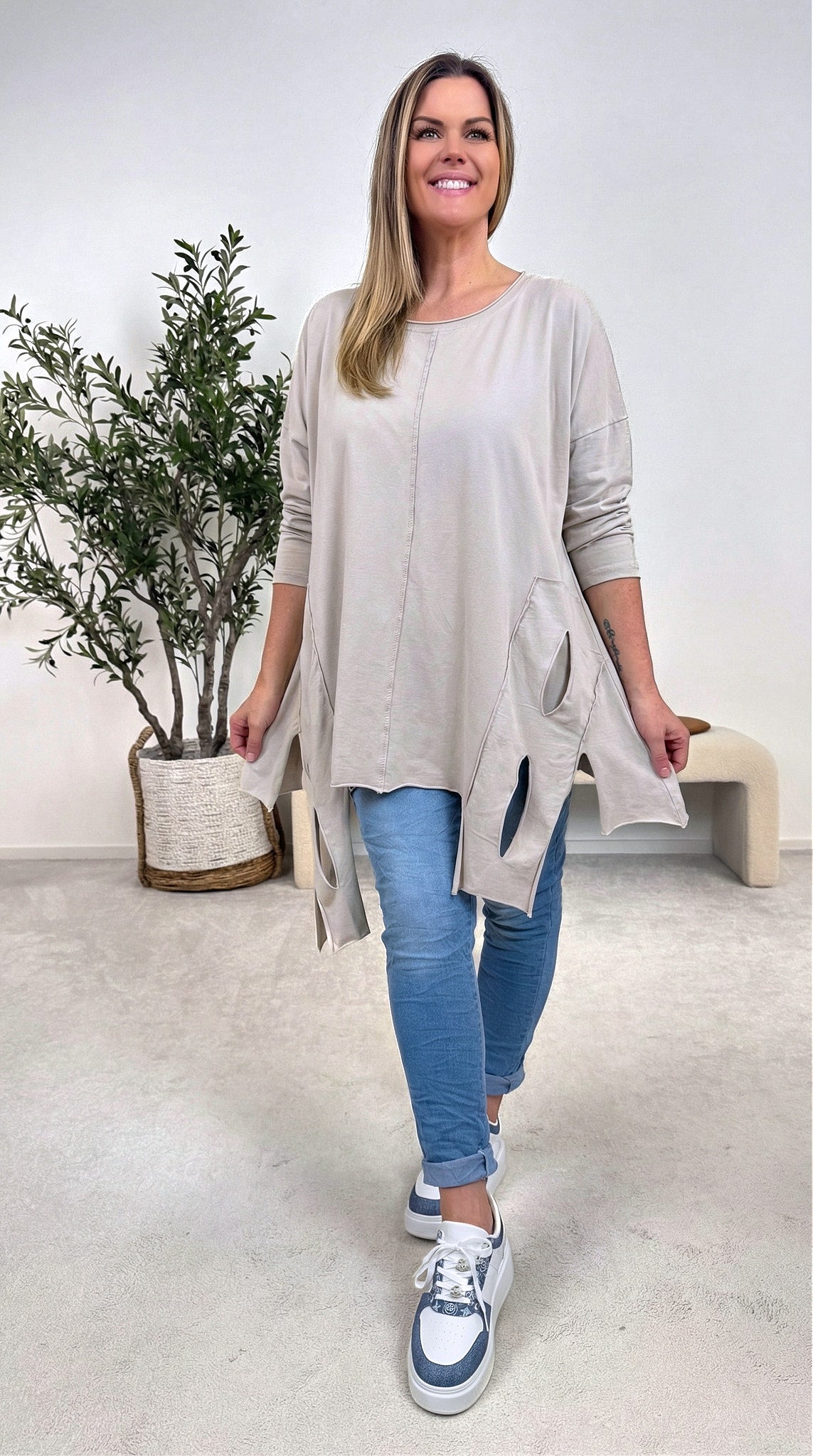 Oversized Shirt Rockstar Breeze *Beige*