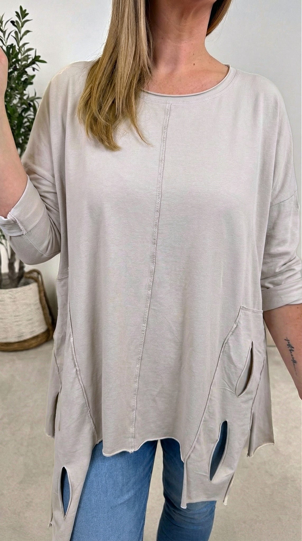 Oversized Shirt Rockstar Breeze *Beige*