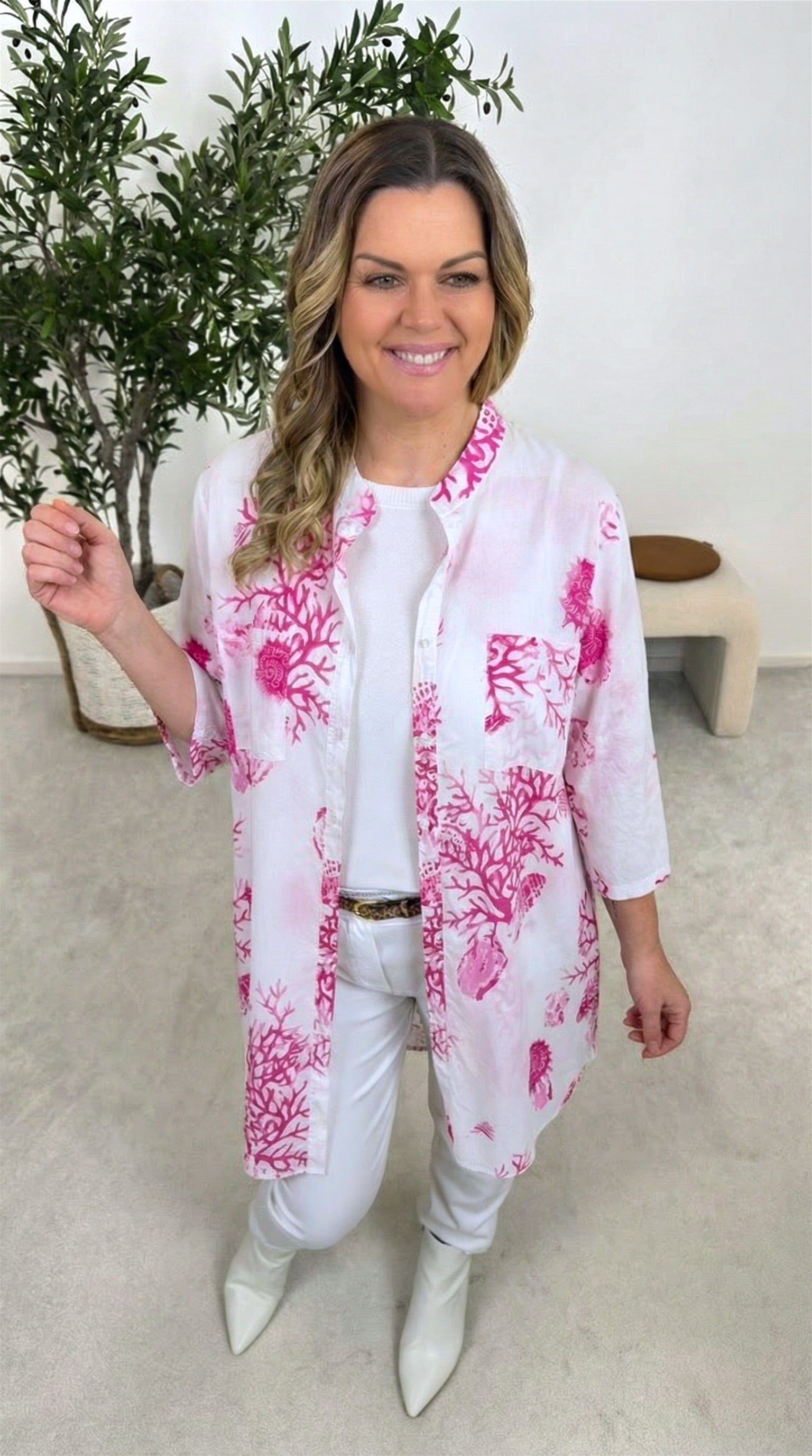 Bluse Soft Pattern *Pink*