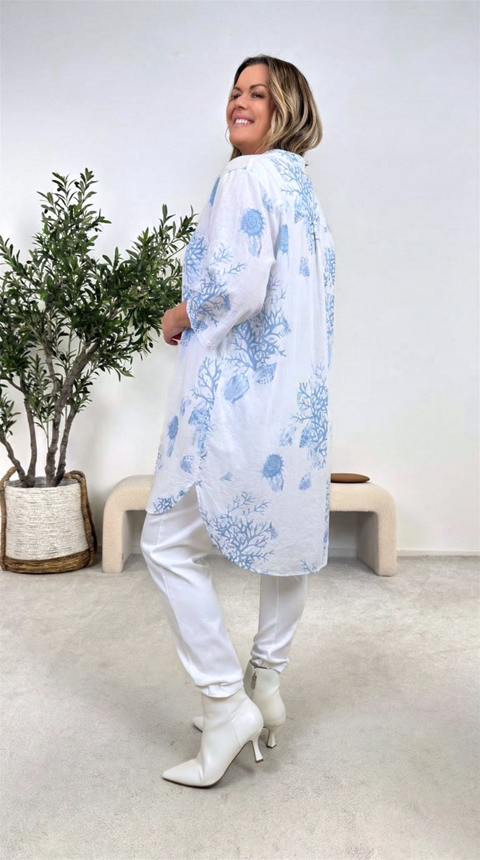 Bluse Soft Pattern *Hellblau*