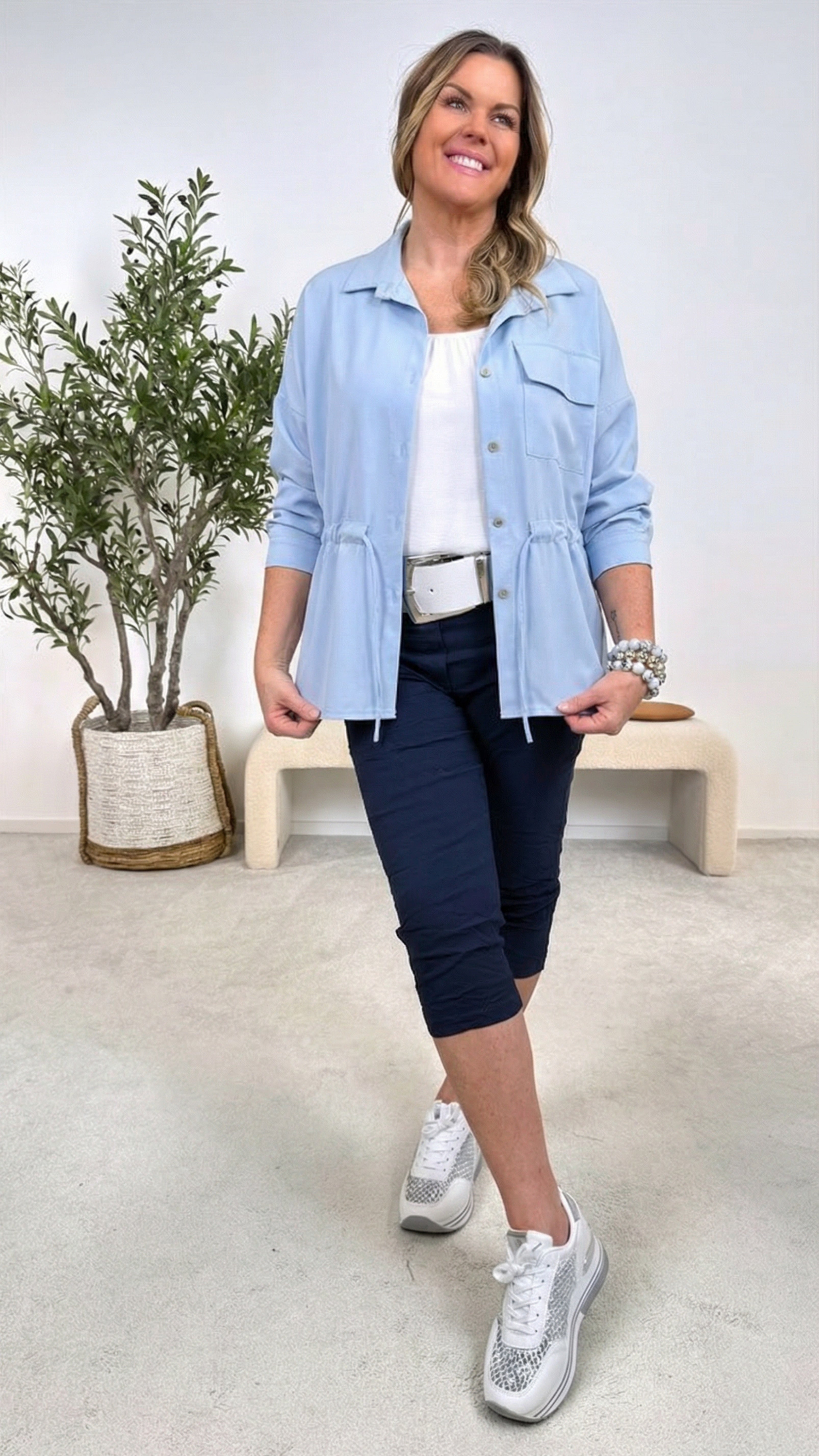 Blusen-Jacke Soft Laguna *Hellblau*