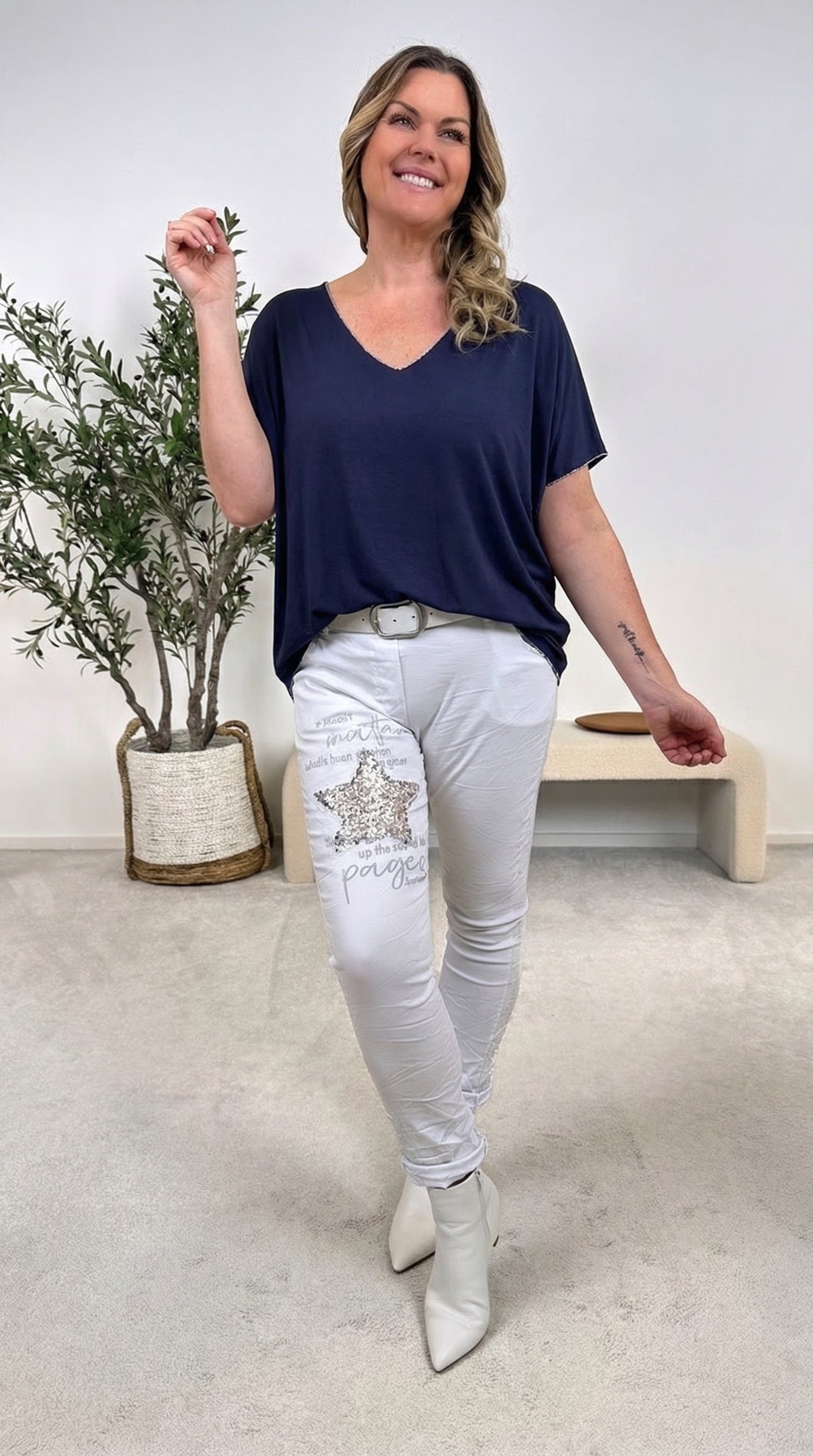 T-Shirt Relax Basic *Dunkelblau* (lieferbar ab 13.3.26)