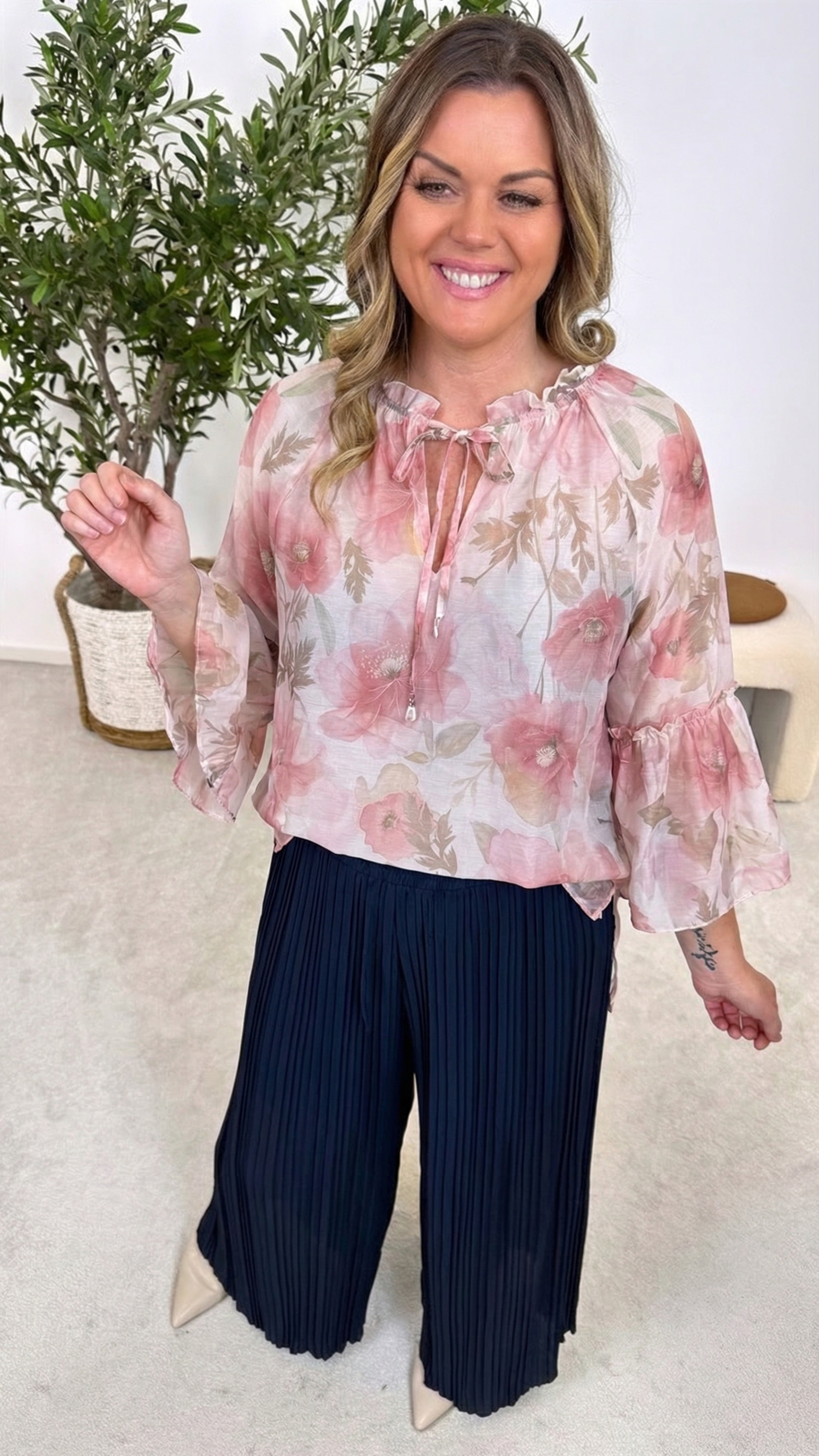 Bluse Romantic Bloom *Rosa*