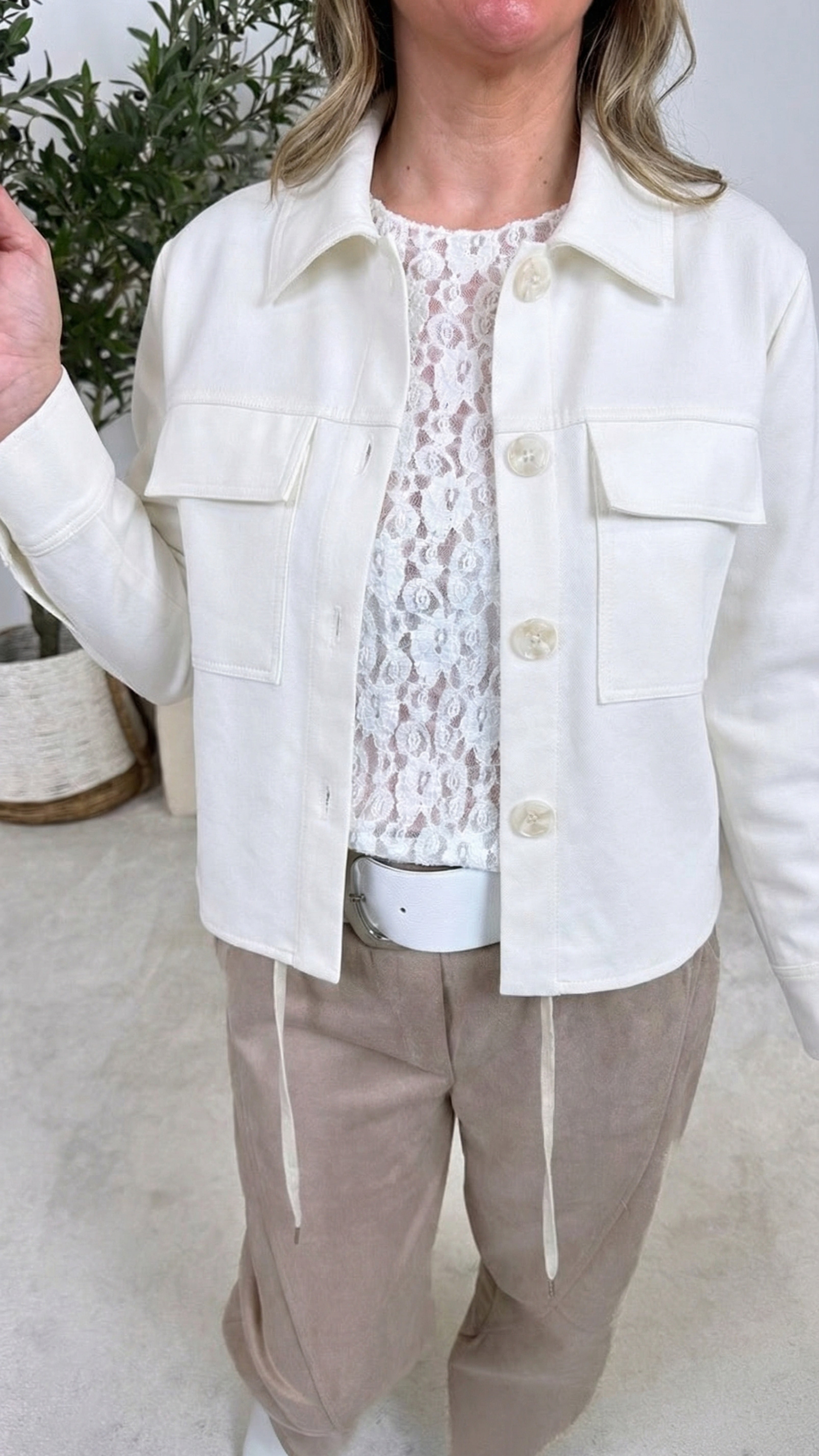 Kurze Jacke Skyline Soft *Weiß*