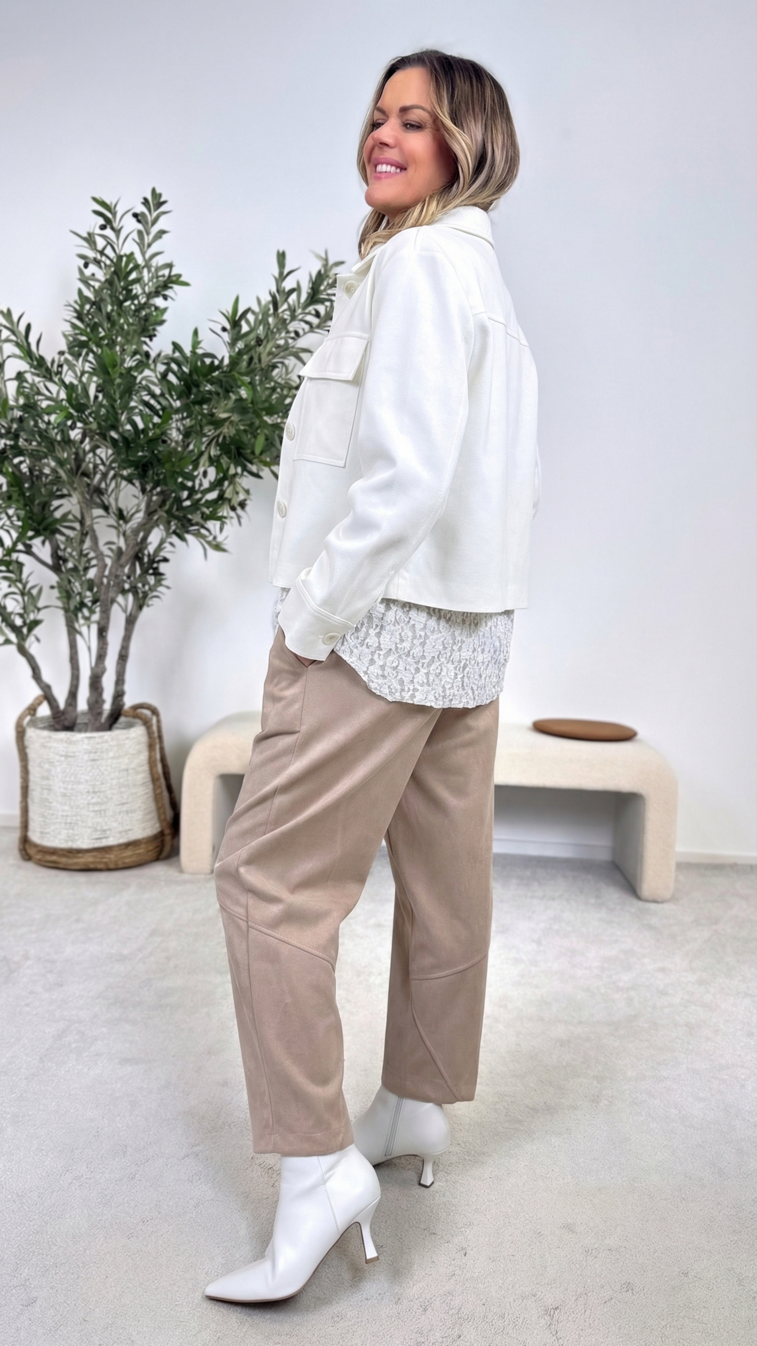 Kurze Jacke Skyline Soft *Weiß*