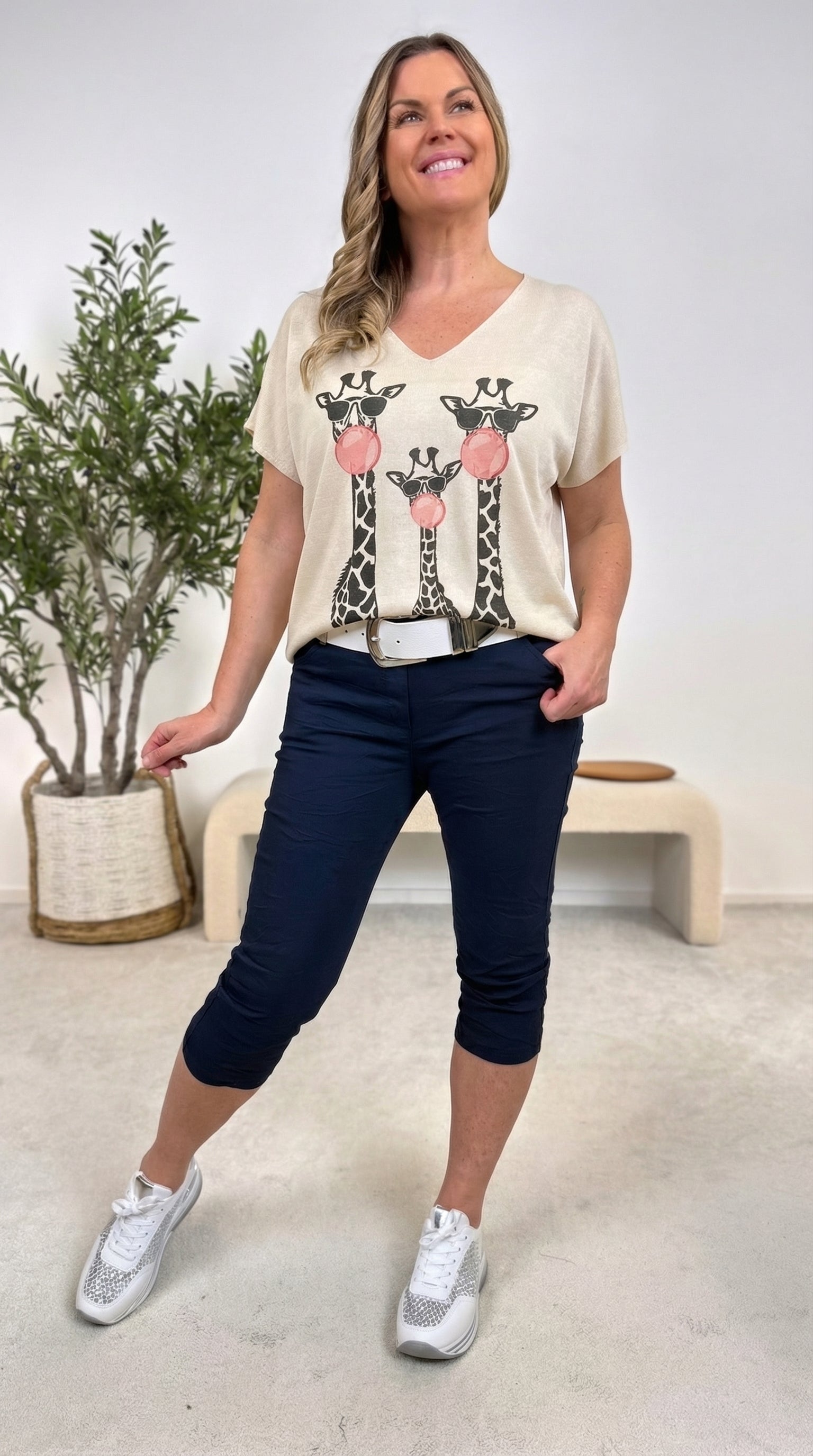 Dünnes Strickshirt Funny Jungle