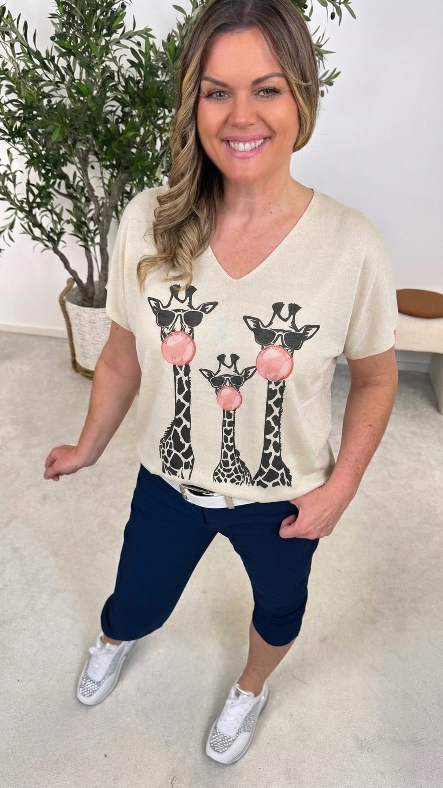 Dünnes Strickshirt Funny Jungle