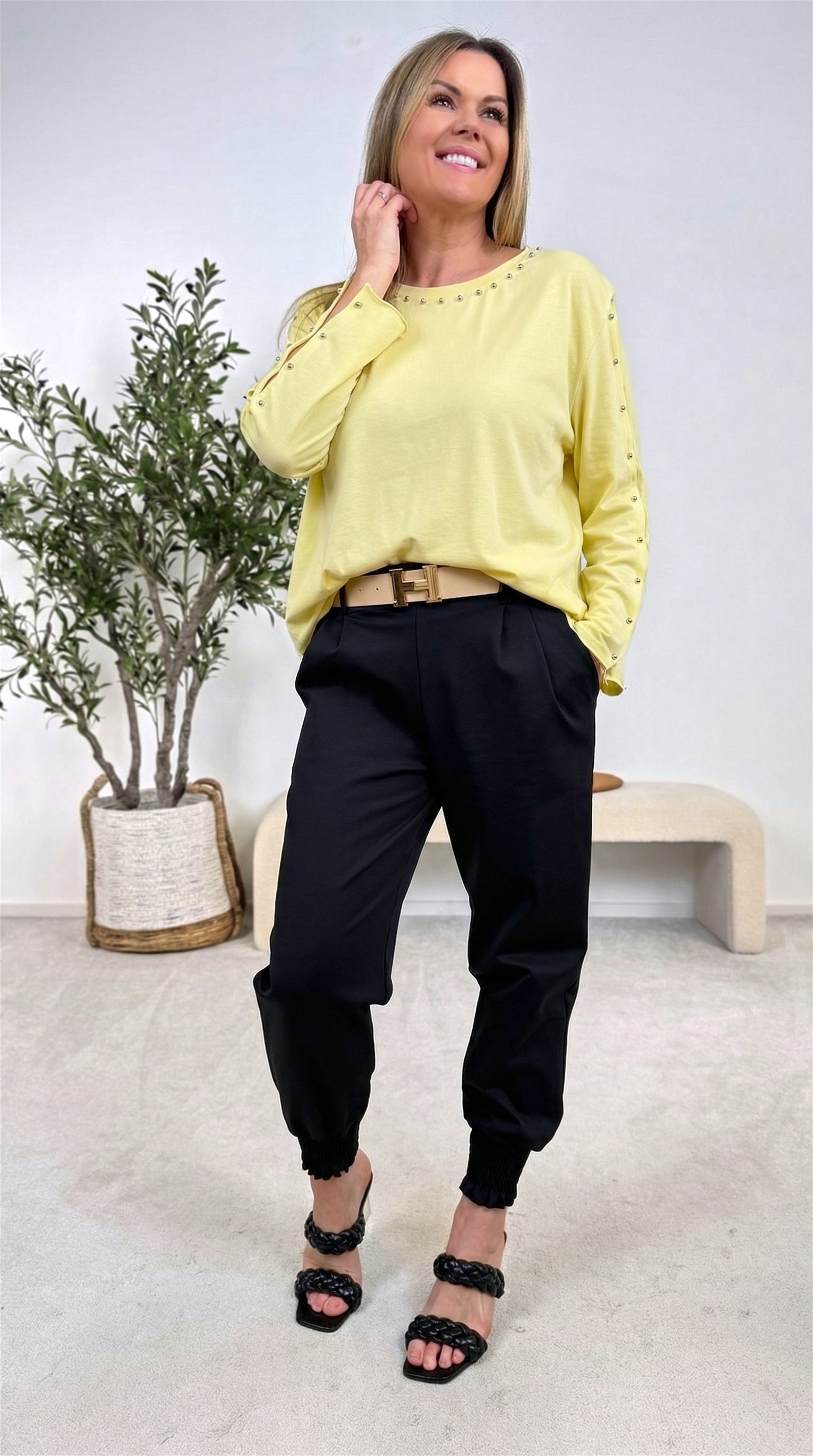 Langarmshirt Elegant Spirit *Gelb*