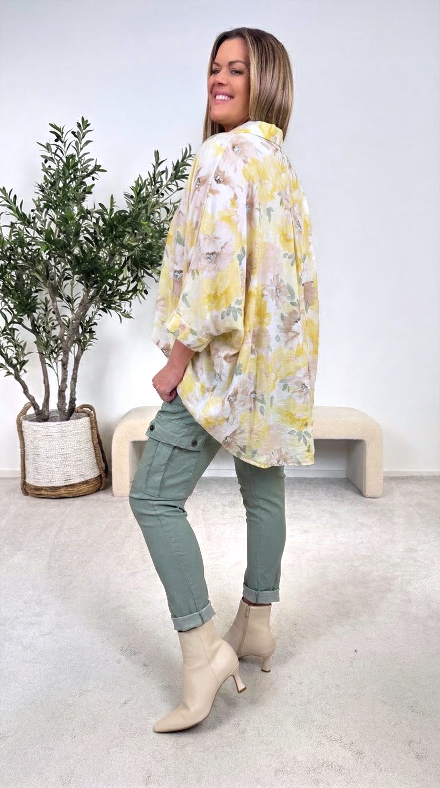 Long-Bluse Secret Botanic *Gelb*