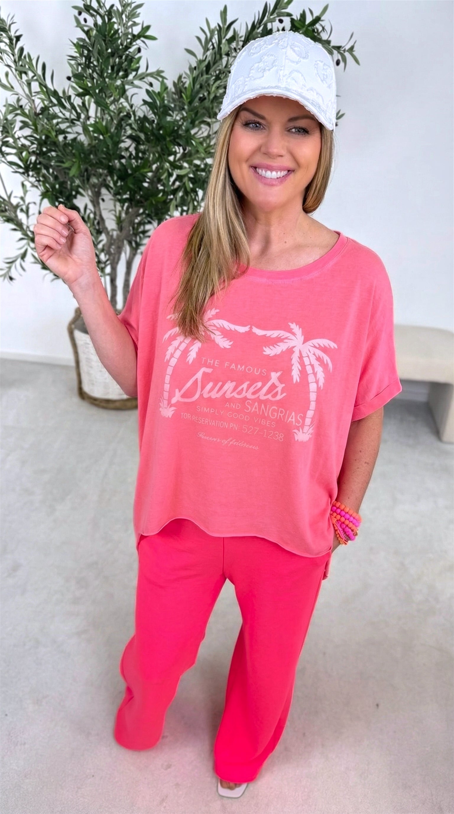 T-Shirt Famous Sunset *Neon Pink*