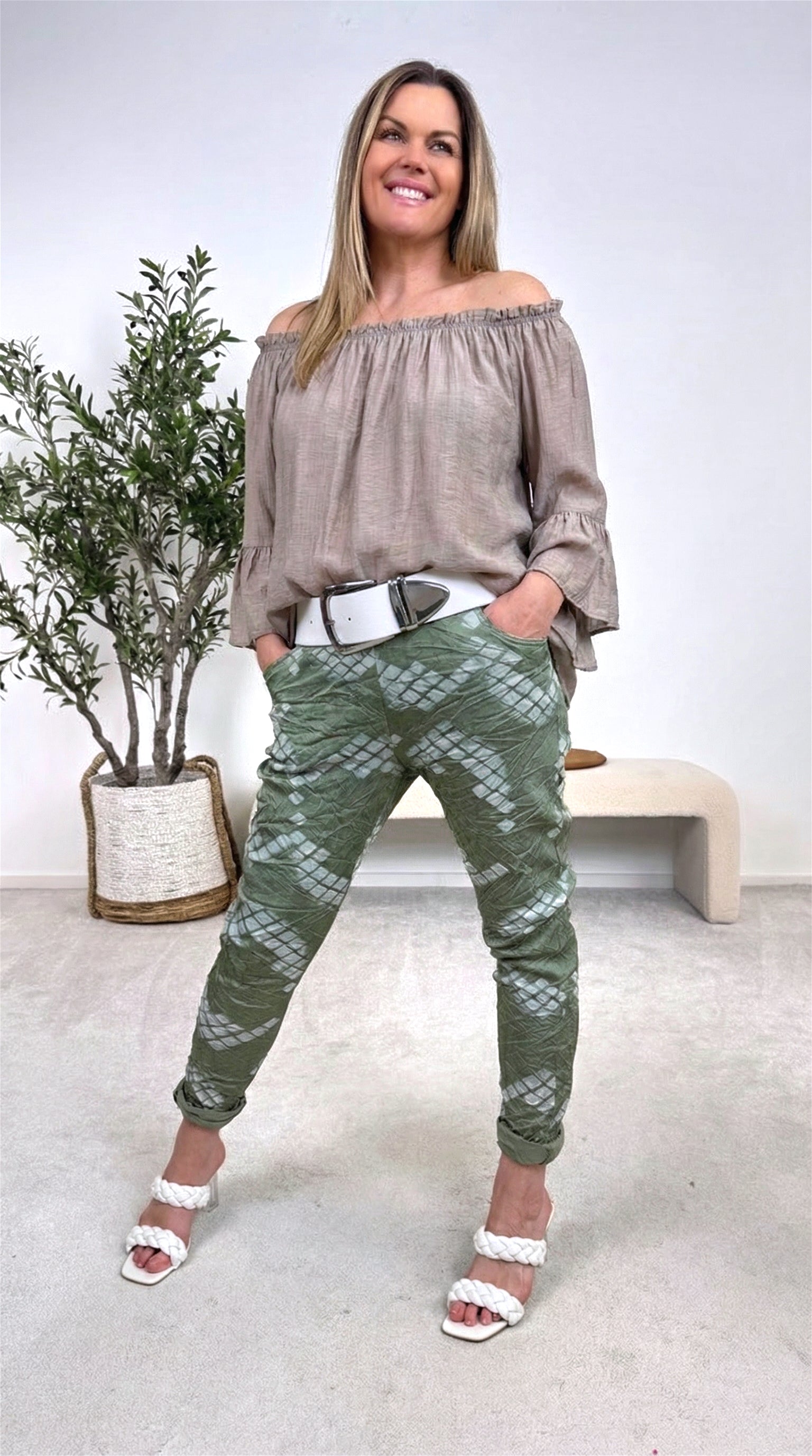 Blusenshirt Lovely Escape *Taupe*