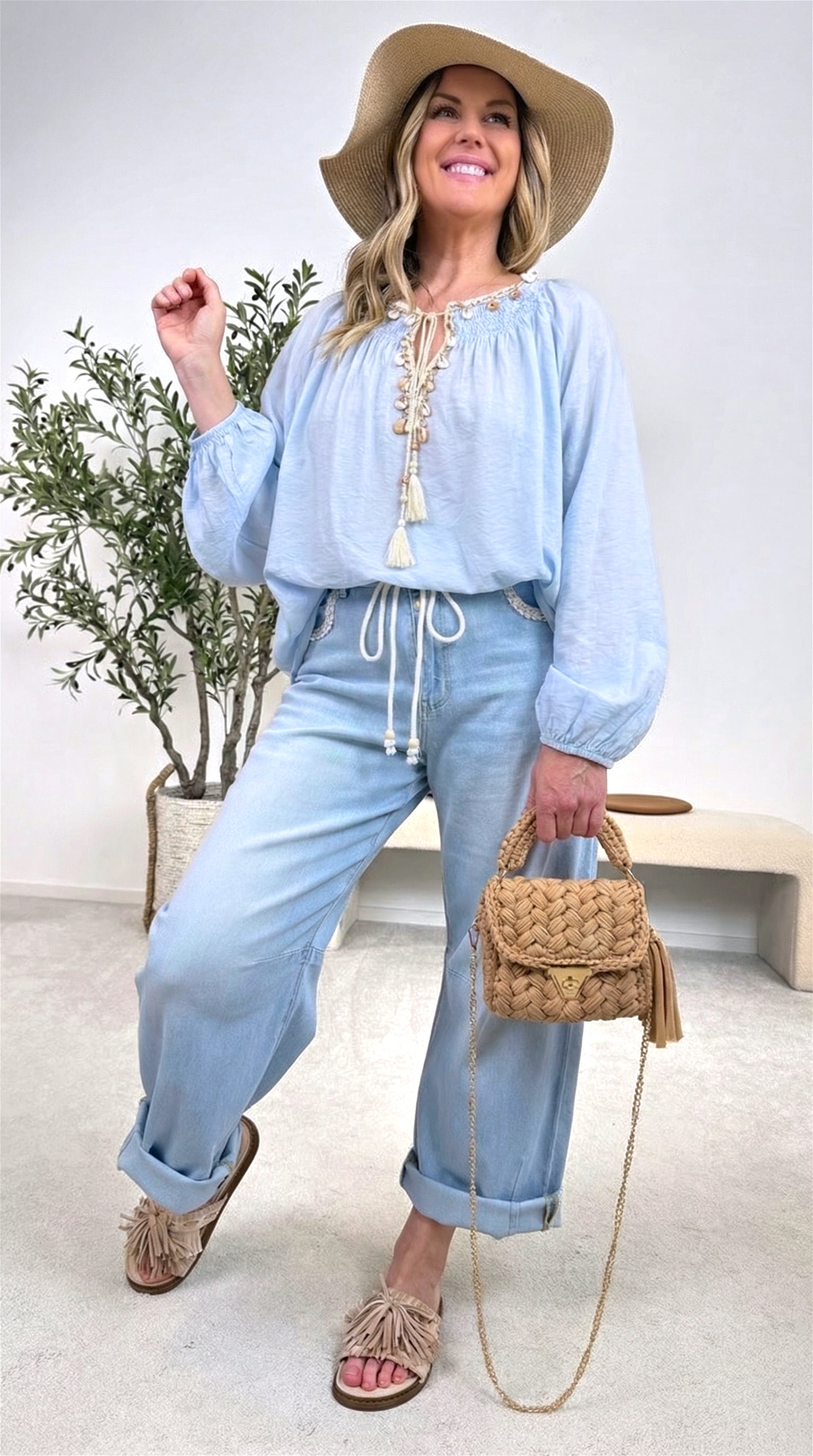 Blusenshirt Bali Harmony *Hellblau* (lieferbar ab 23.3.26)