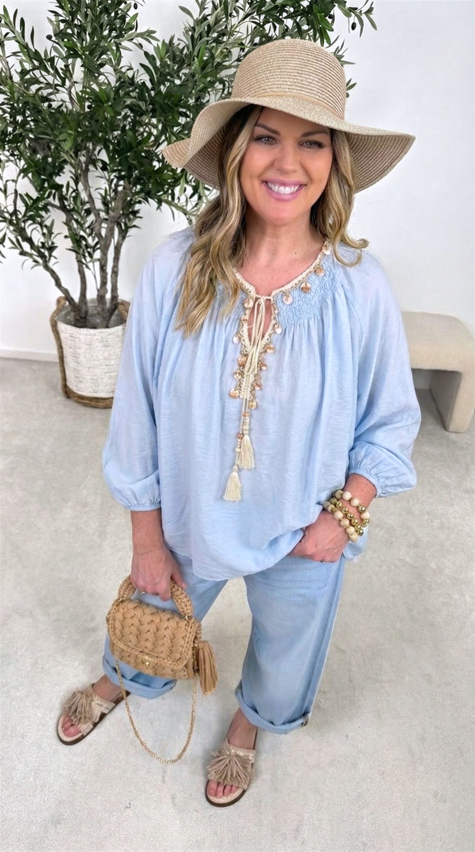 Blusenshirt Bali Harmony *Hellblau* (lieferbar ab 23.3.26)