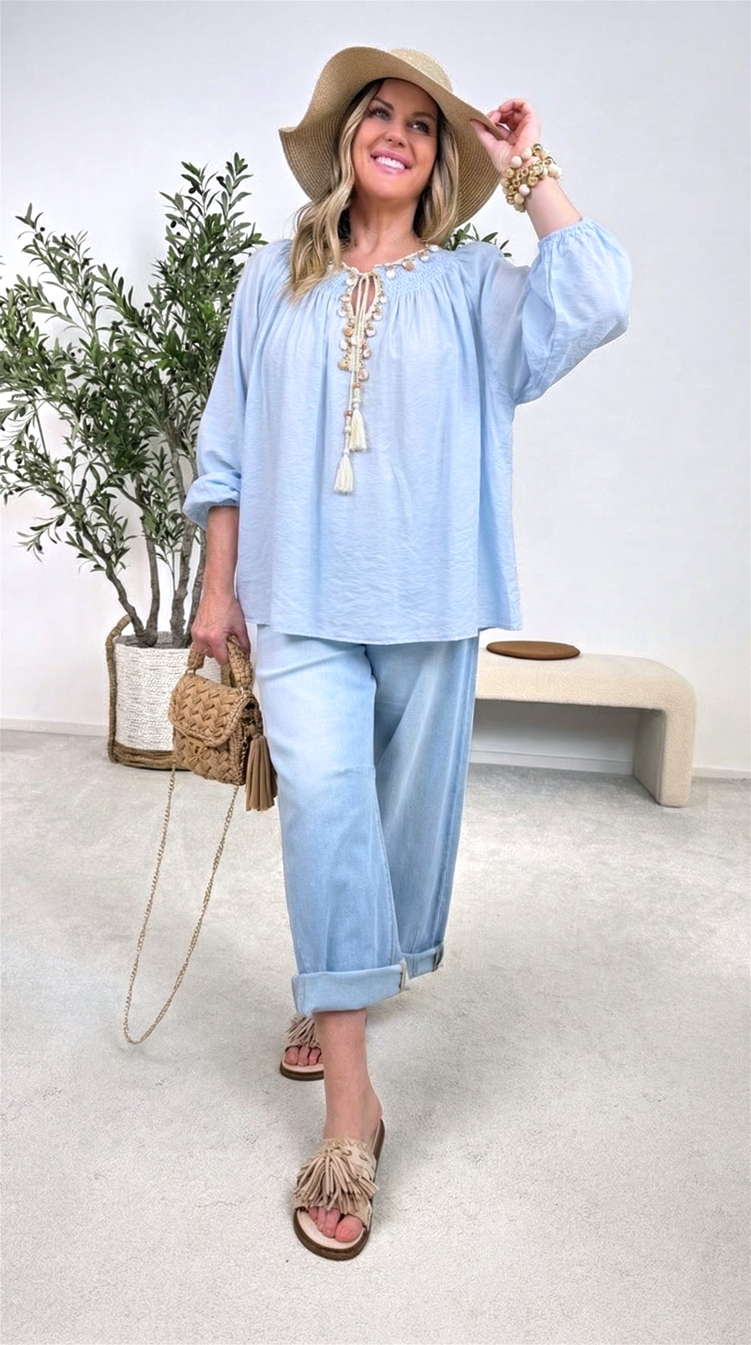 Blusenshirt Bali Harmony *Hellblau* (lieferbar ab 23.3.26)