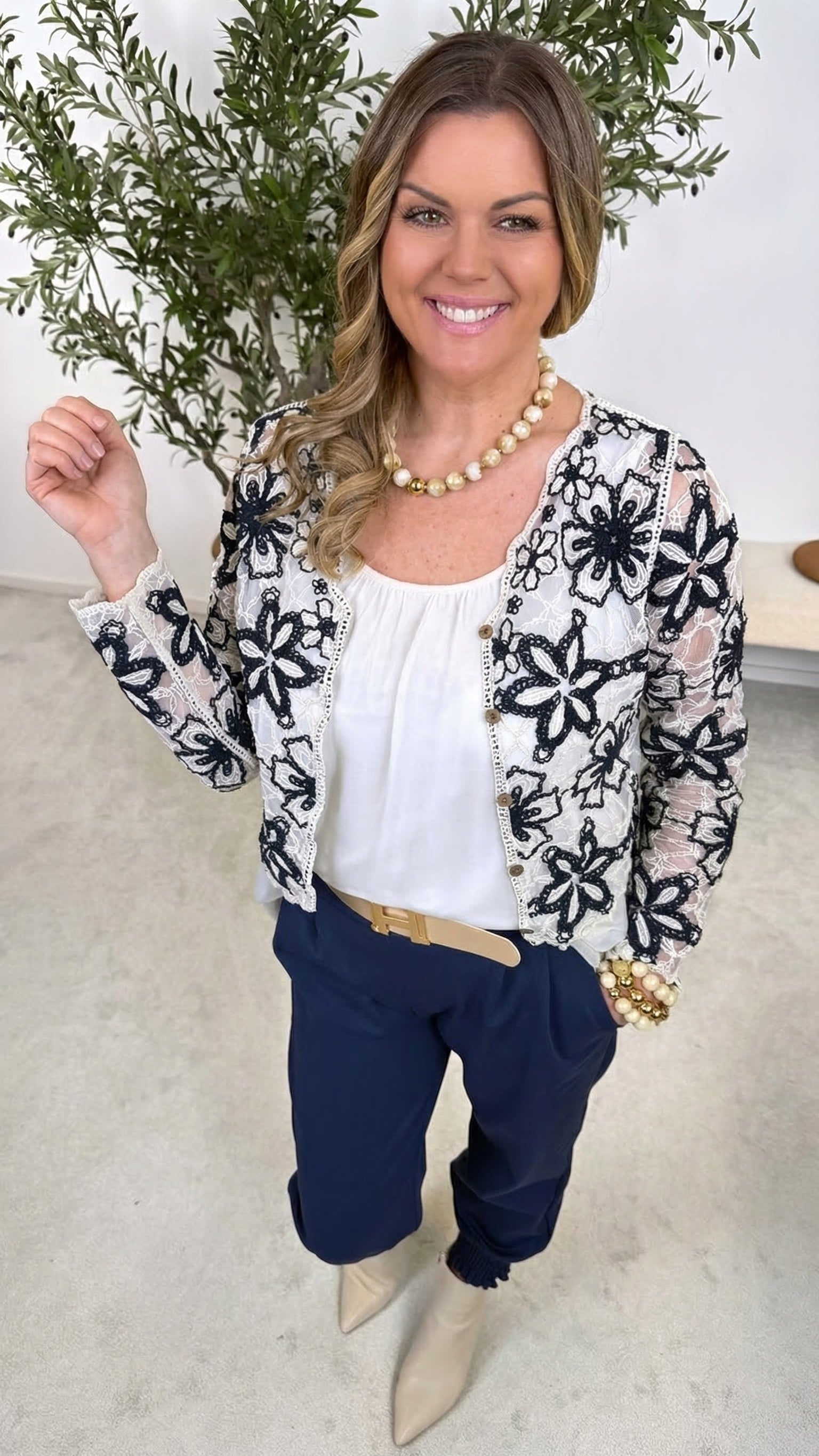 Spitzen-Cardigan Riviera Lace *Schwarz*