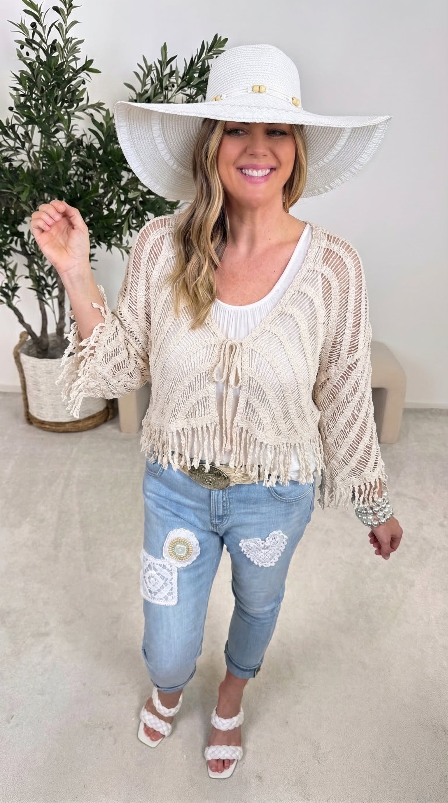 Häkel-Cardigan Bali Sunset *Beige*