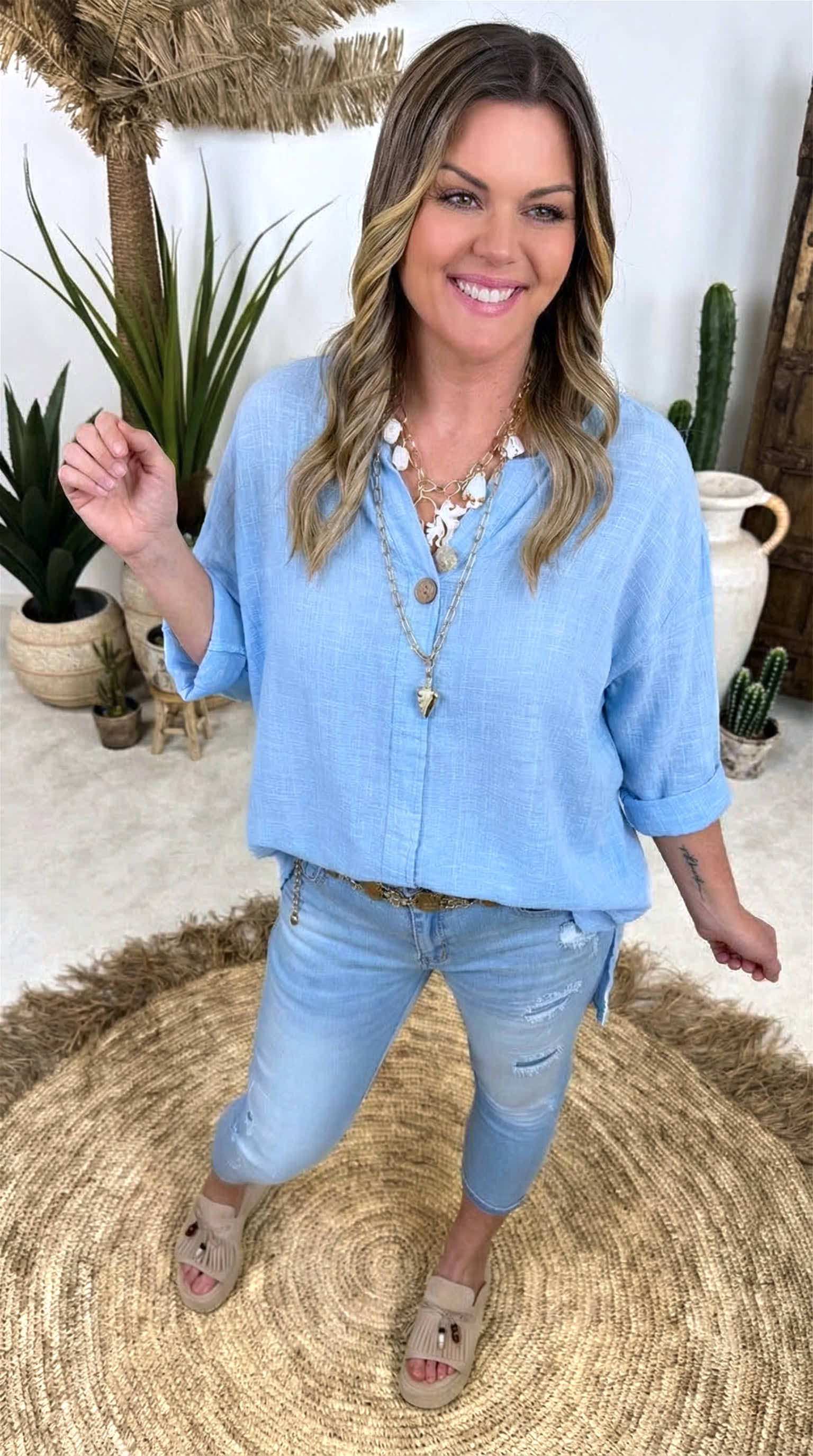 Bluse Wild Serenity *Hellblau*